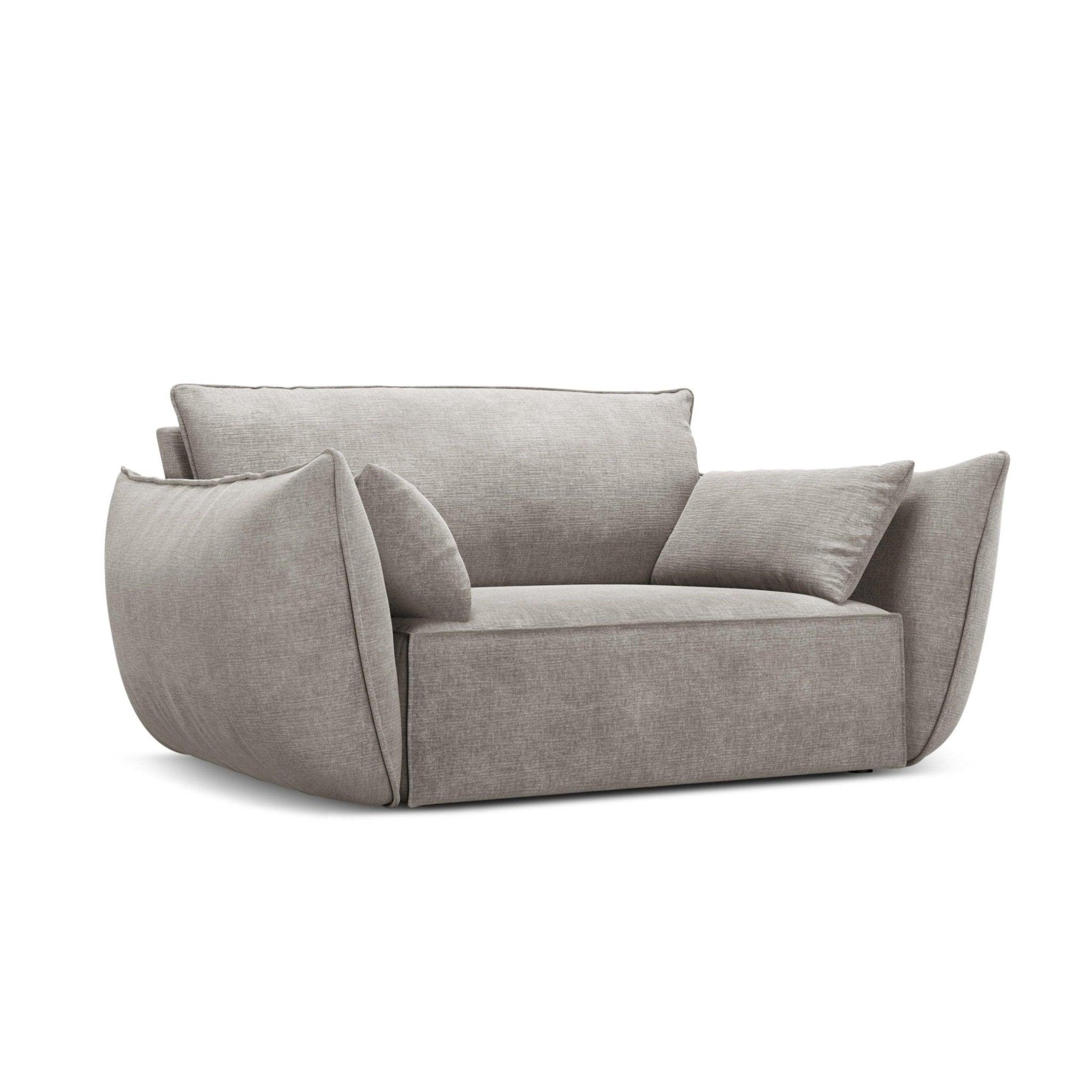 Fotel w tkaninie szenilowej VANDA jasnoszary Mazzini Sofas    Eye on Design