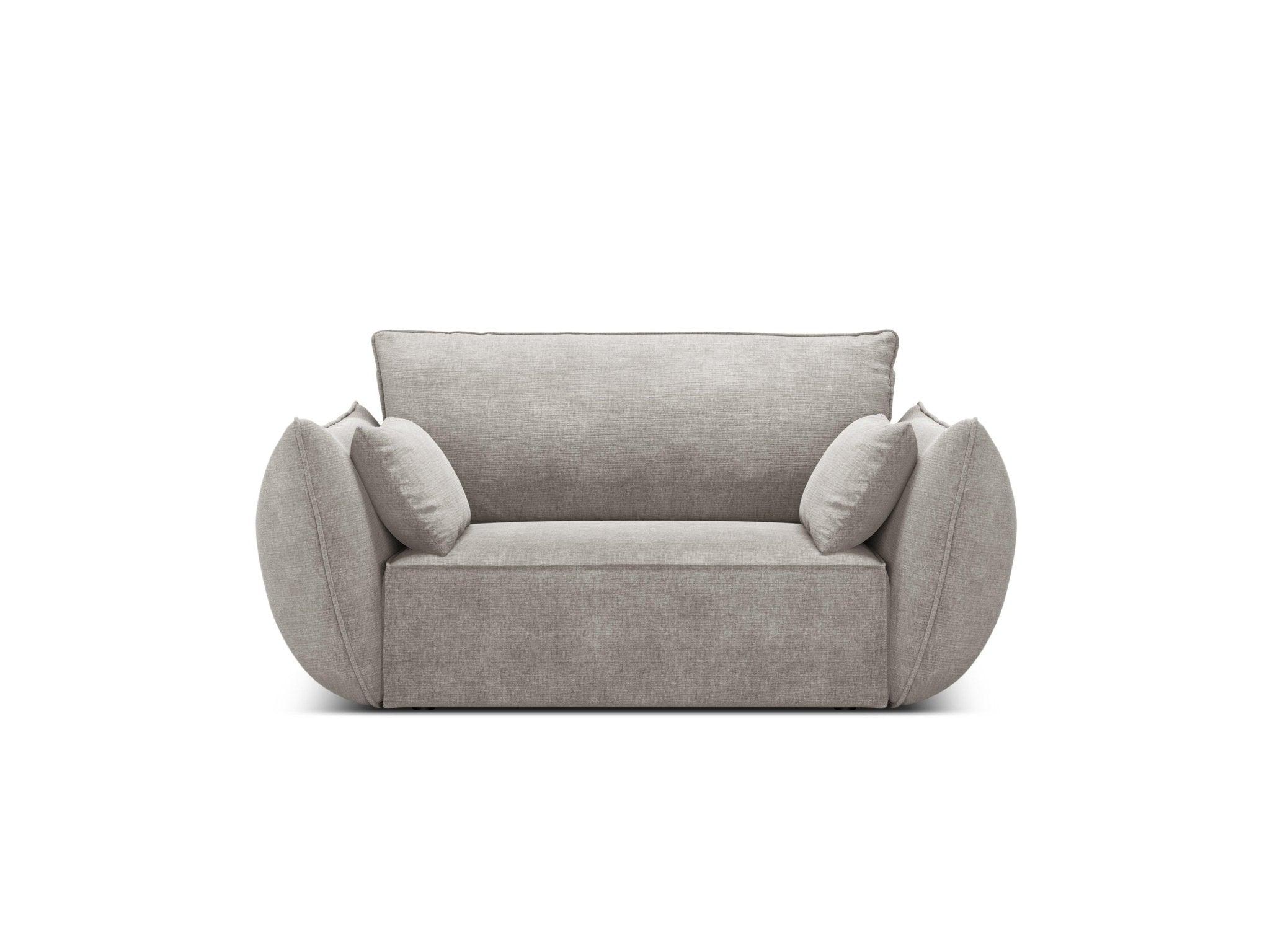 Fotel w tkaninie szenilowej VANDA jasnoszary Mazzini Sofas    Eye on Design