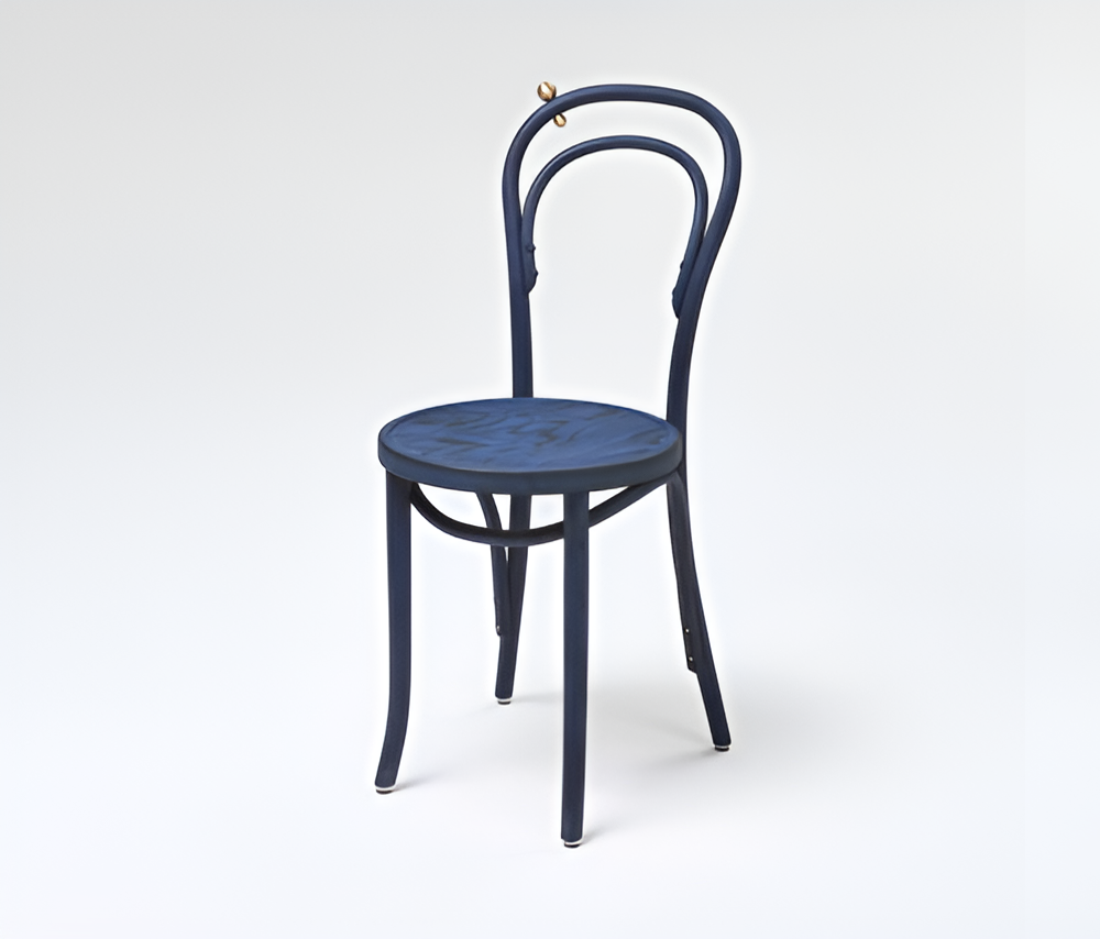 Stuhl A-1889 FUOCO BLU Eschenholz