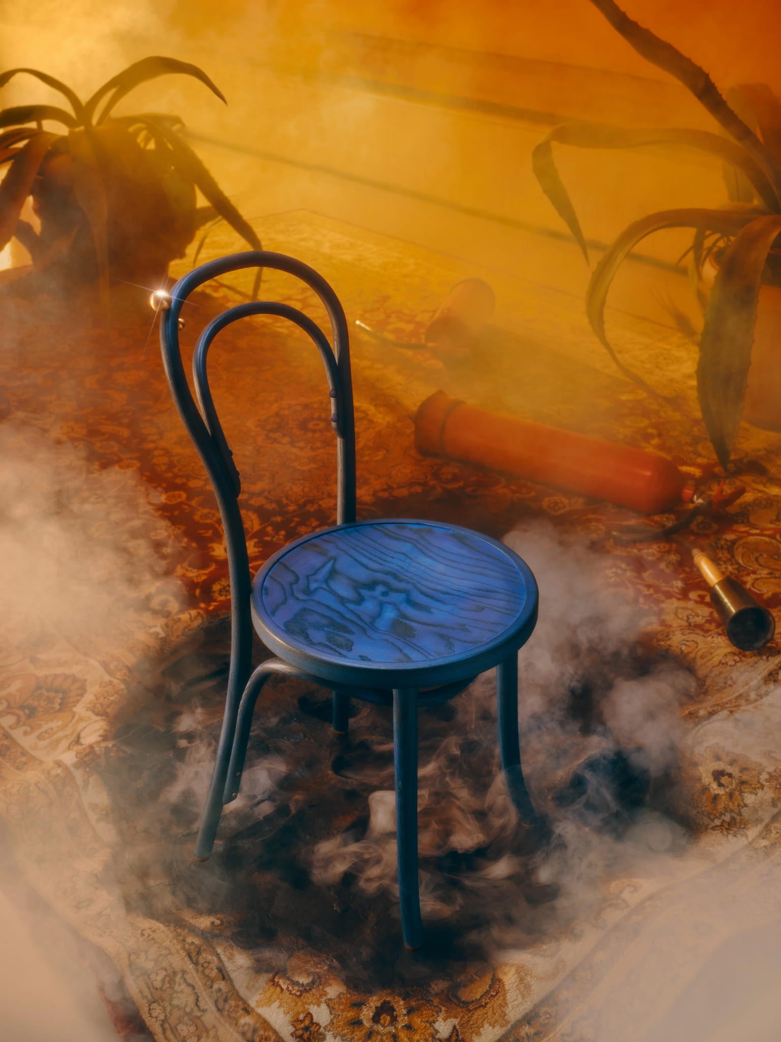 Krzesło A-1889 FUOCO BLU drewno jesionowe