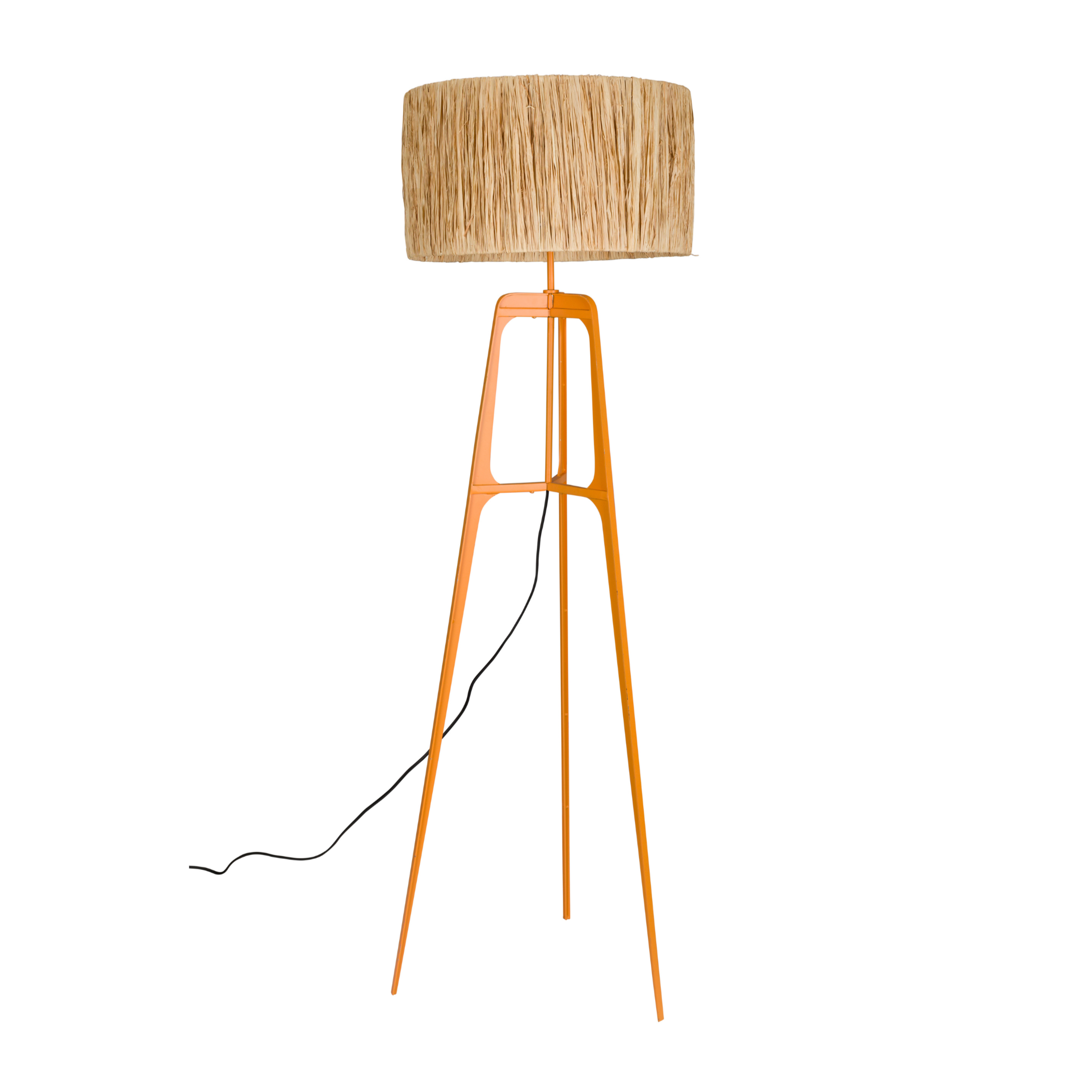 AFRA lamp in light brown with an orange base