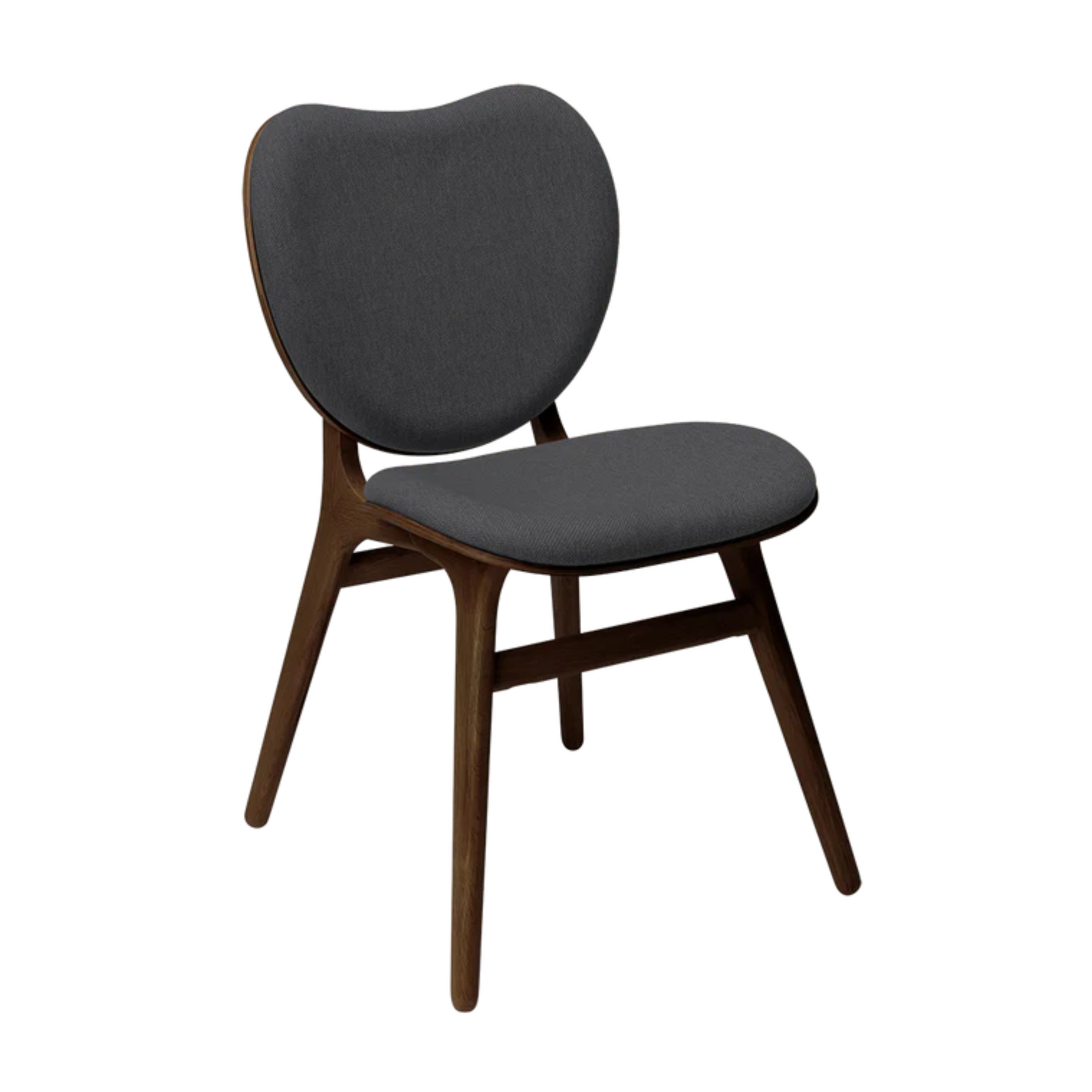 CONVERSATION chair dark gray with dark oak base