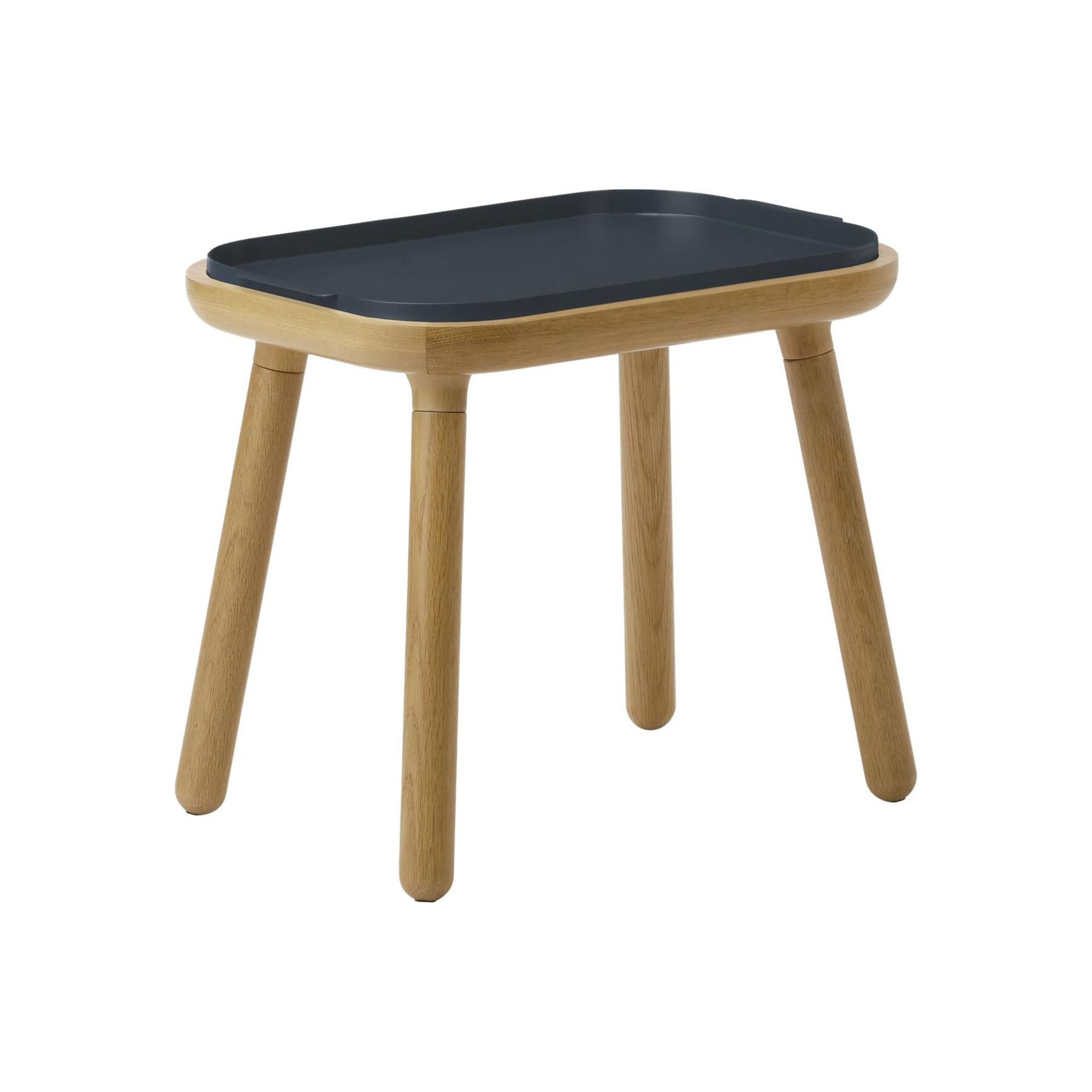PAFF anthracite table with oak base