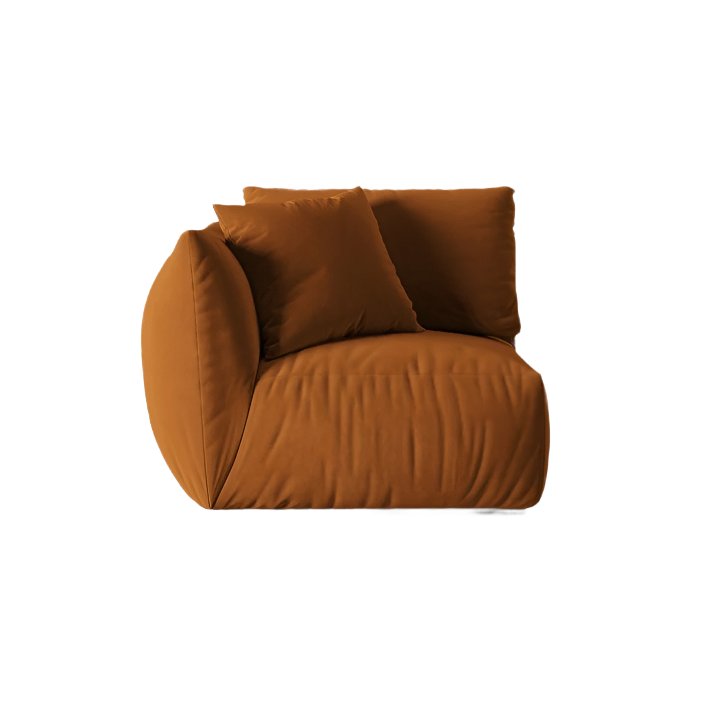CHRIS Velvet Modular Sofa - Left Element Terracotta