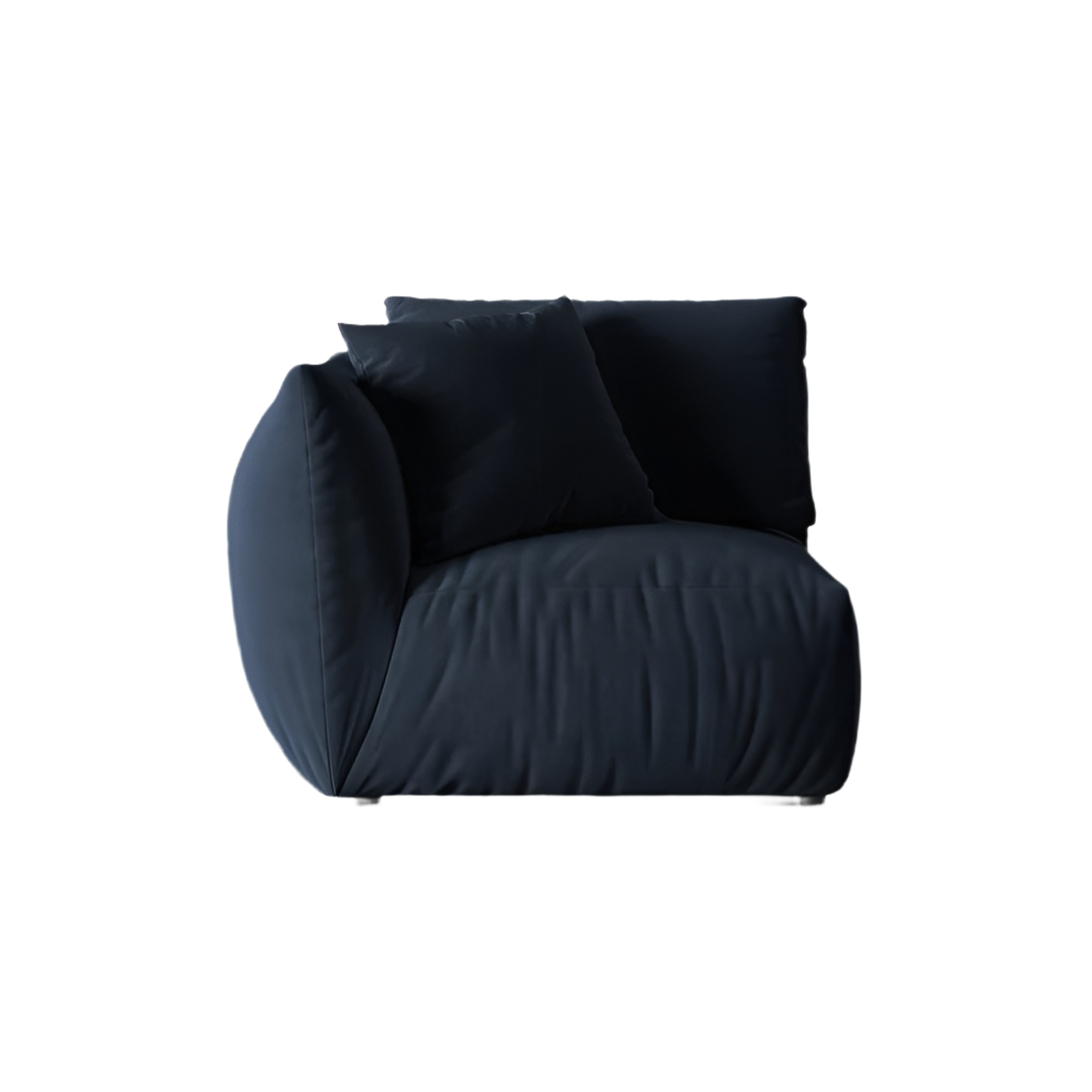 Modulares Samtsofa CHRIS - linkes Element in königsblau