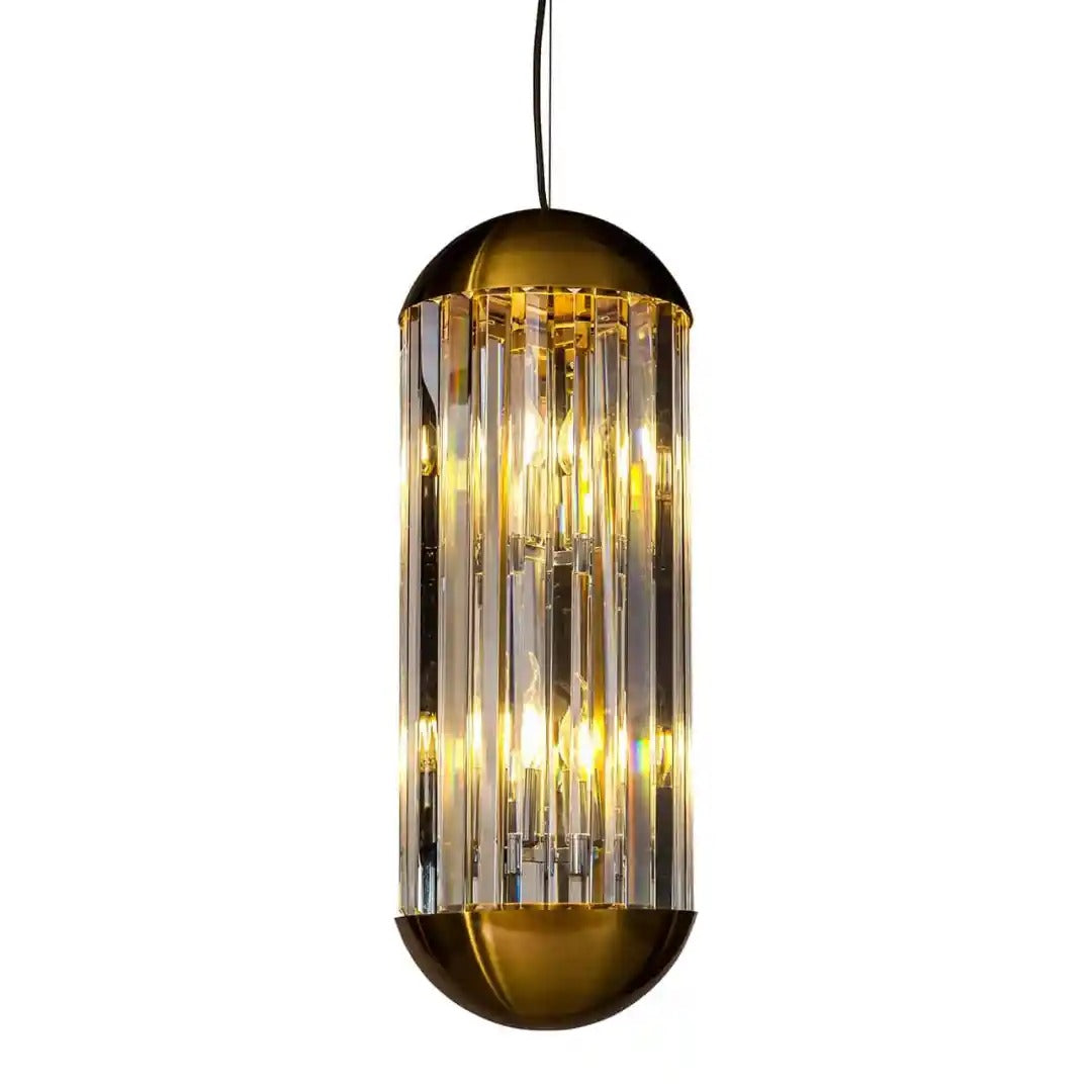 Lampa wisząca SILA kryształowy z brązowym