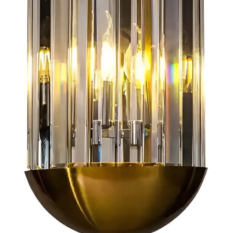 Lampa wisząca SILA kryształowy z brązowym