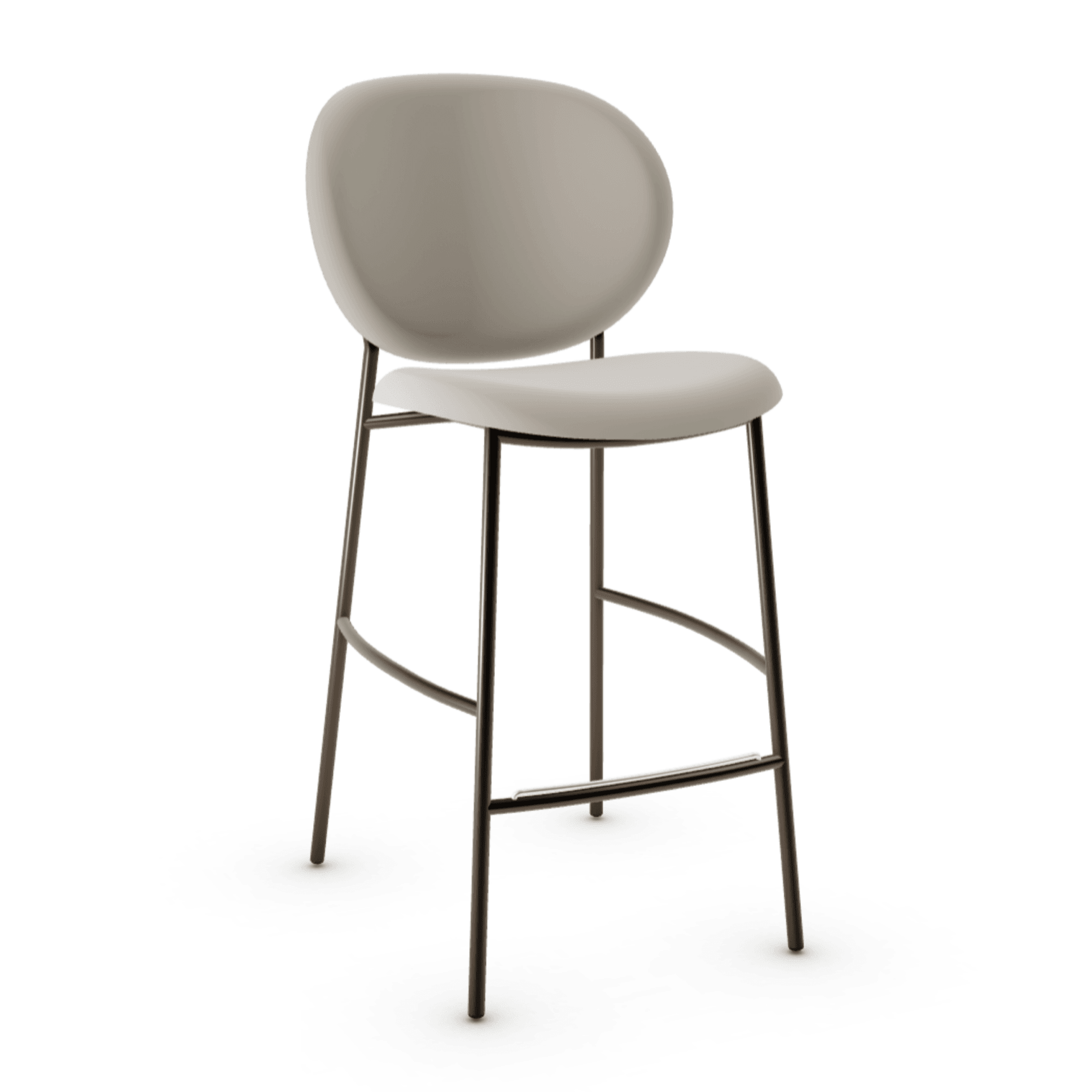 Hoker aksamitny INÈS kremowy Calligaris matowy brąz   Eye on Design