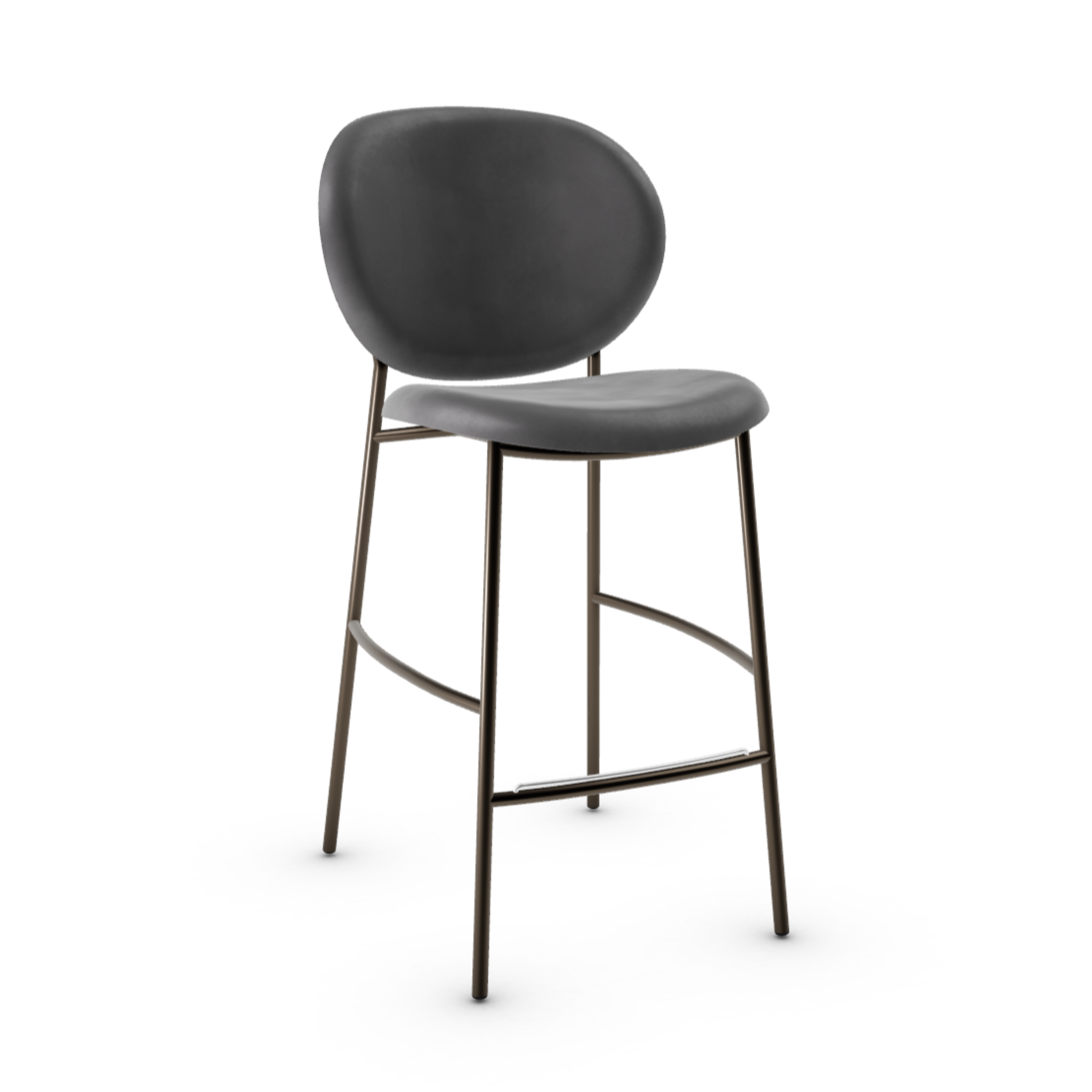 Hoker INÈS ciemnobrązowy [Milena] Calligaris matowy brąz   Eye on Design