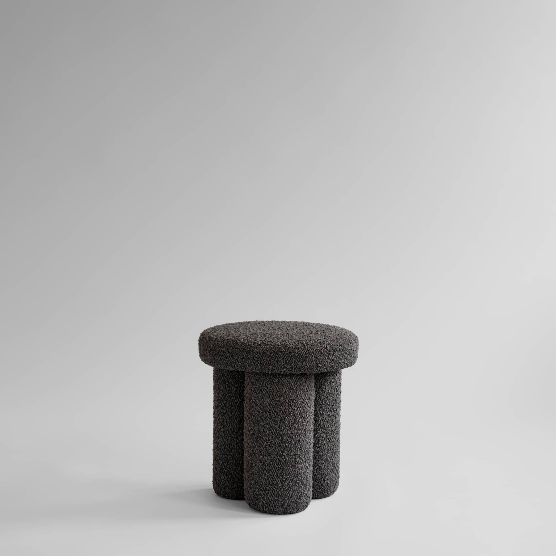 Big Foot Boucli gray-brown stool [Klaudia]