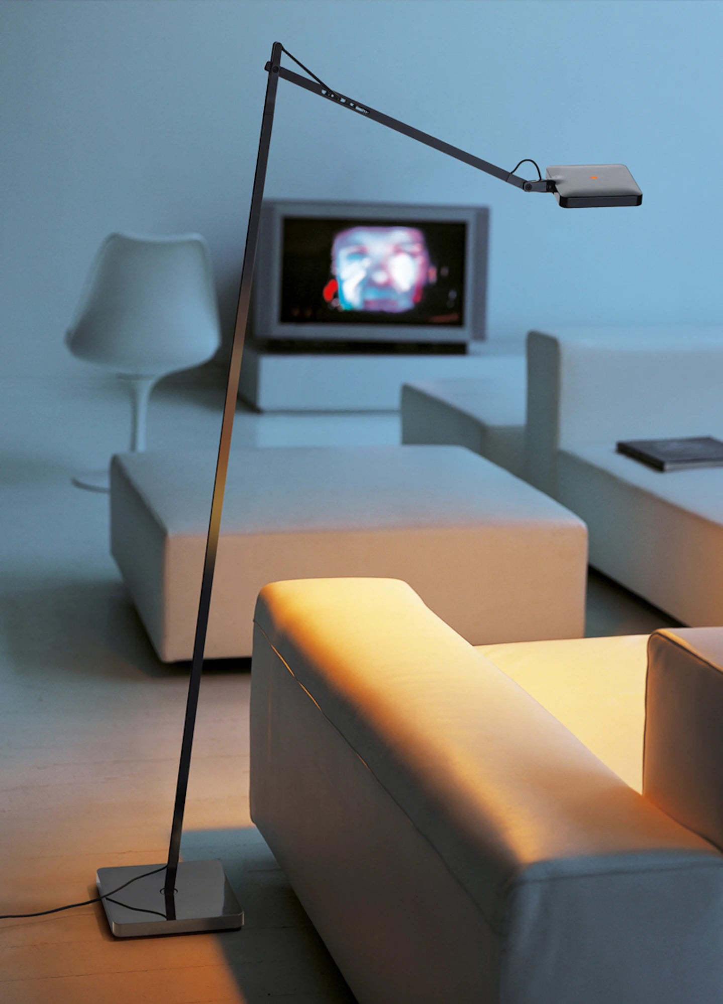 KELVIN LED Gray Reading Floor Lamp