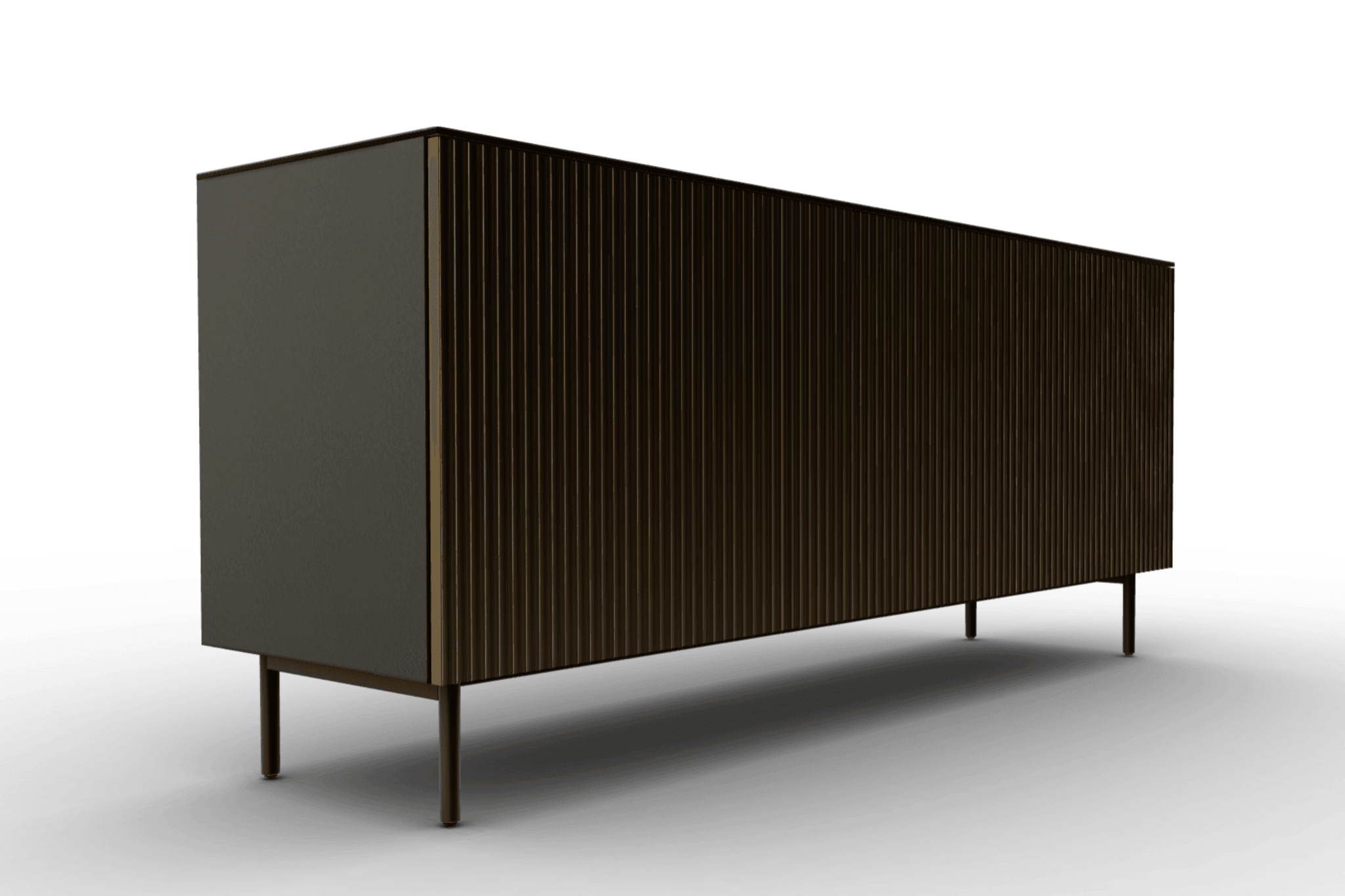 Komoda 3-drzwiowa UNIVERSAL brązowe szkło Calligaris    Eye on Design