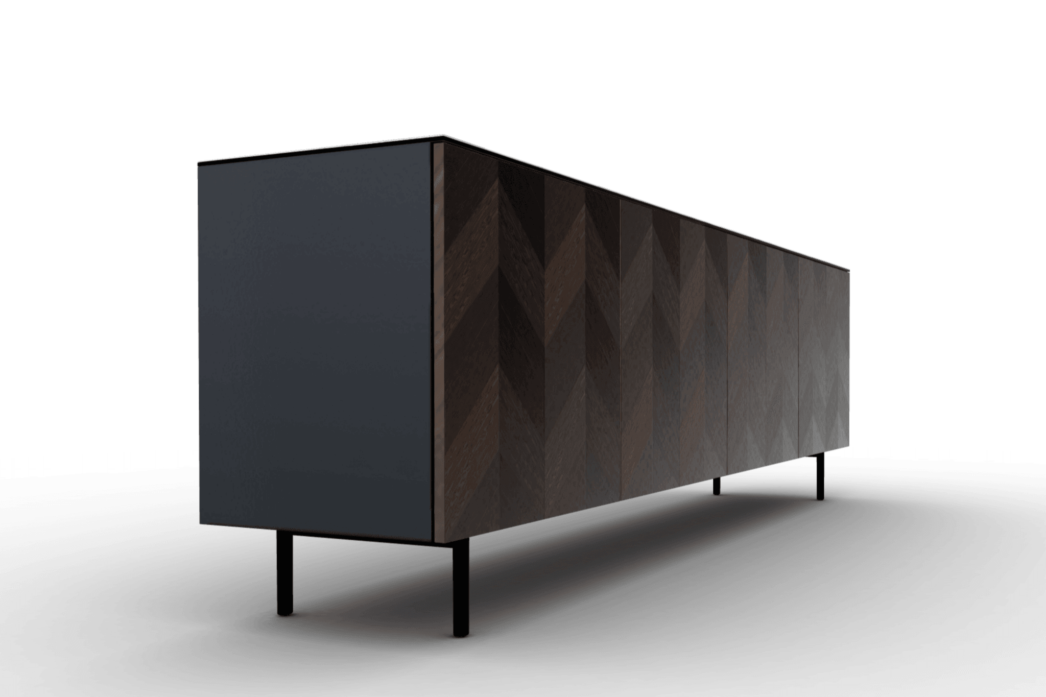 Komoda 4-drzwiowa UNIVERSAL jodełka dębowa Calligaris    Eye on Design