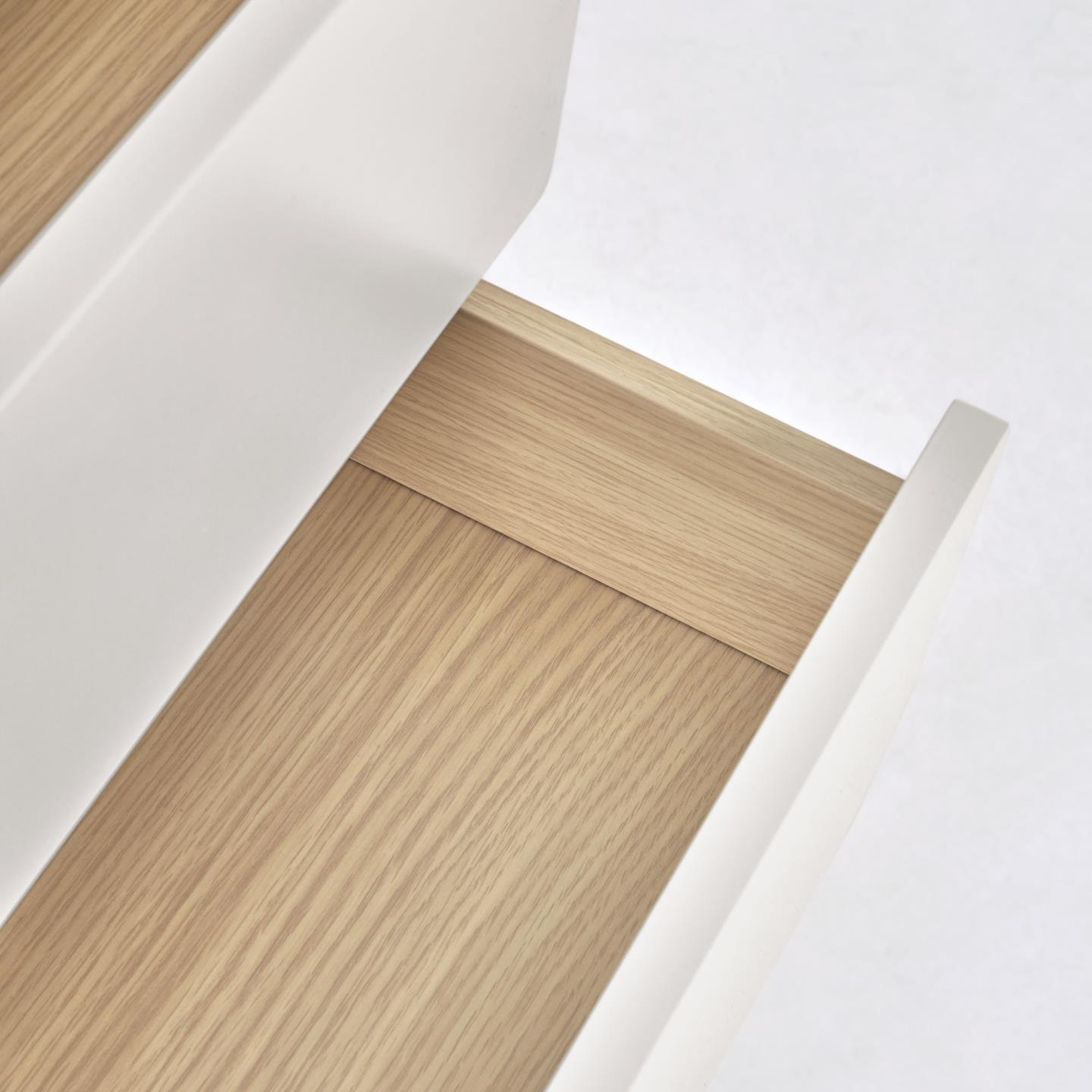 Komoda wysoka z szufladami ANIELLE biały z drewnem La Forma    Eye on Design