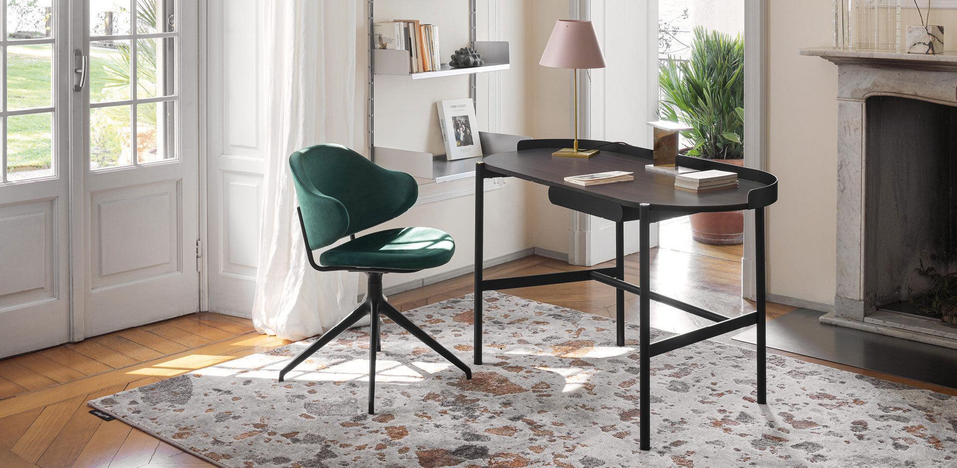 Krzesło obrotowe HOLLY czarny aksamit Calligaris    Eye on Design