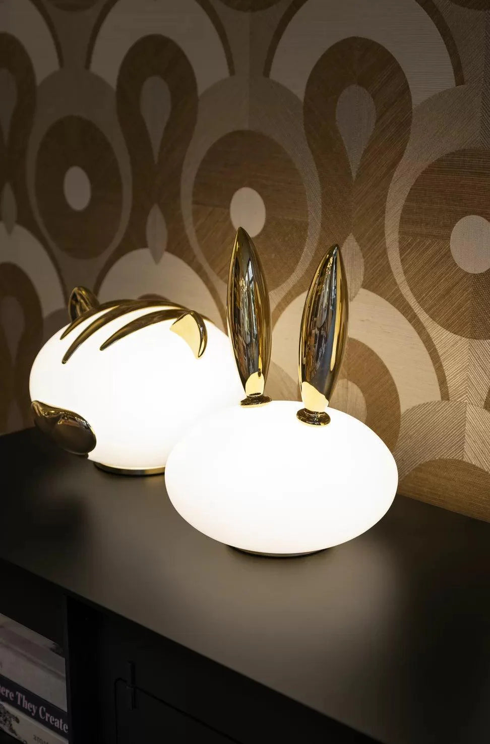 PET LIGHT PURR decorative lamp - RABBIT gold Moooi Eye on Design