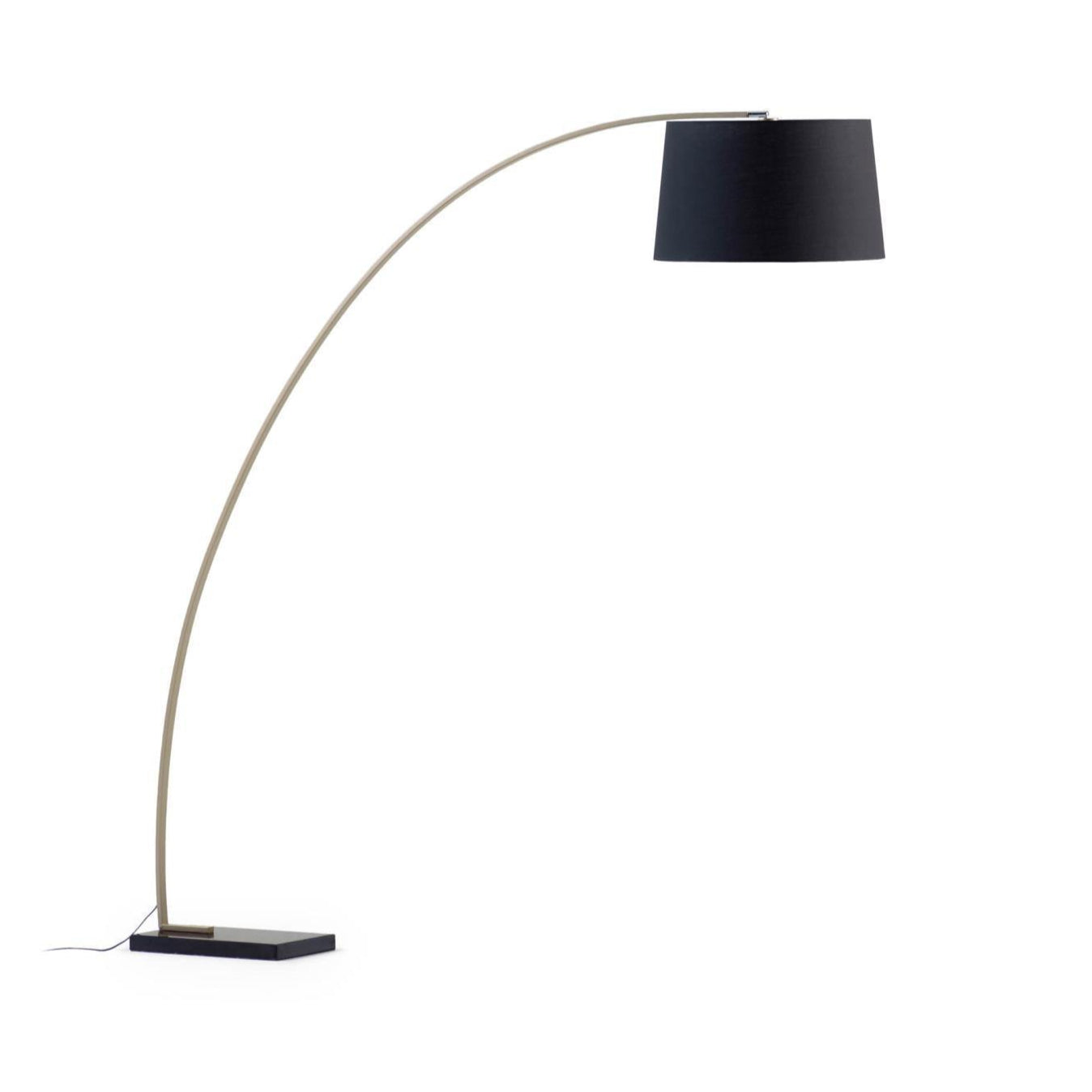 Lampa podłogowa JUHE złoty z czarnym kloszem La Forma    Eye on Design