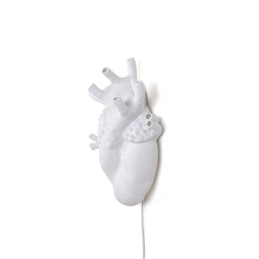 Lampa ścienna HEART biała porcelana Seletti    Eye on Design