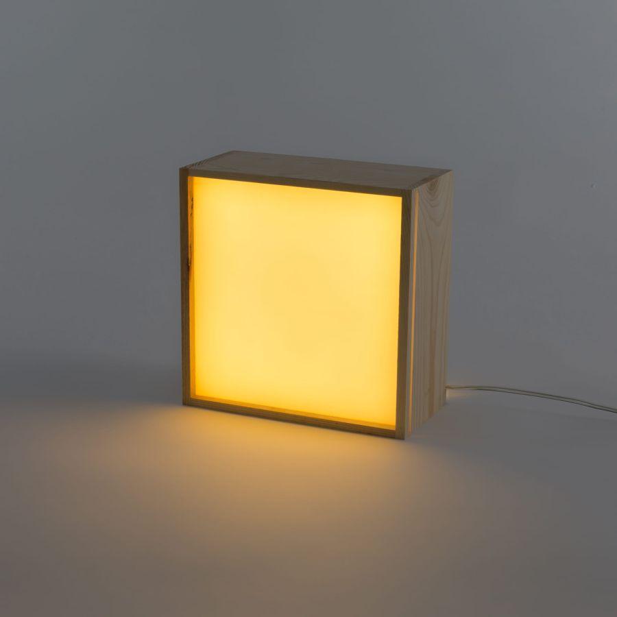 Lampa stołowa LIGHTHINK BOX CHANGE YOUR MIND / LOVE / SOUL FOOD Seletti    Eye on Design