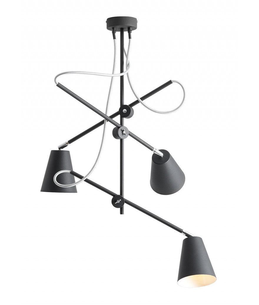 Lampa wisząca ARTE TRIO VERTICAL czarny Artera    Eye on Design