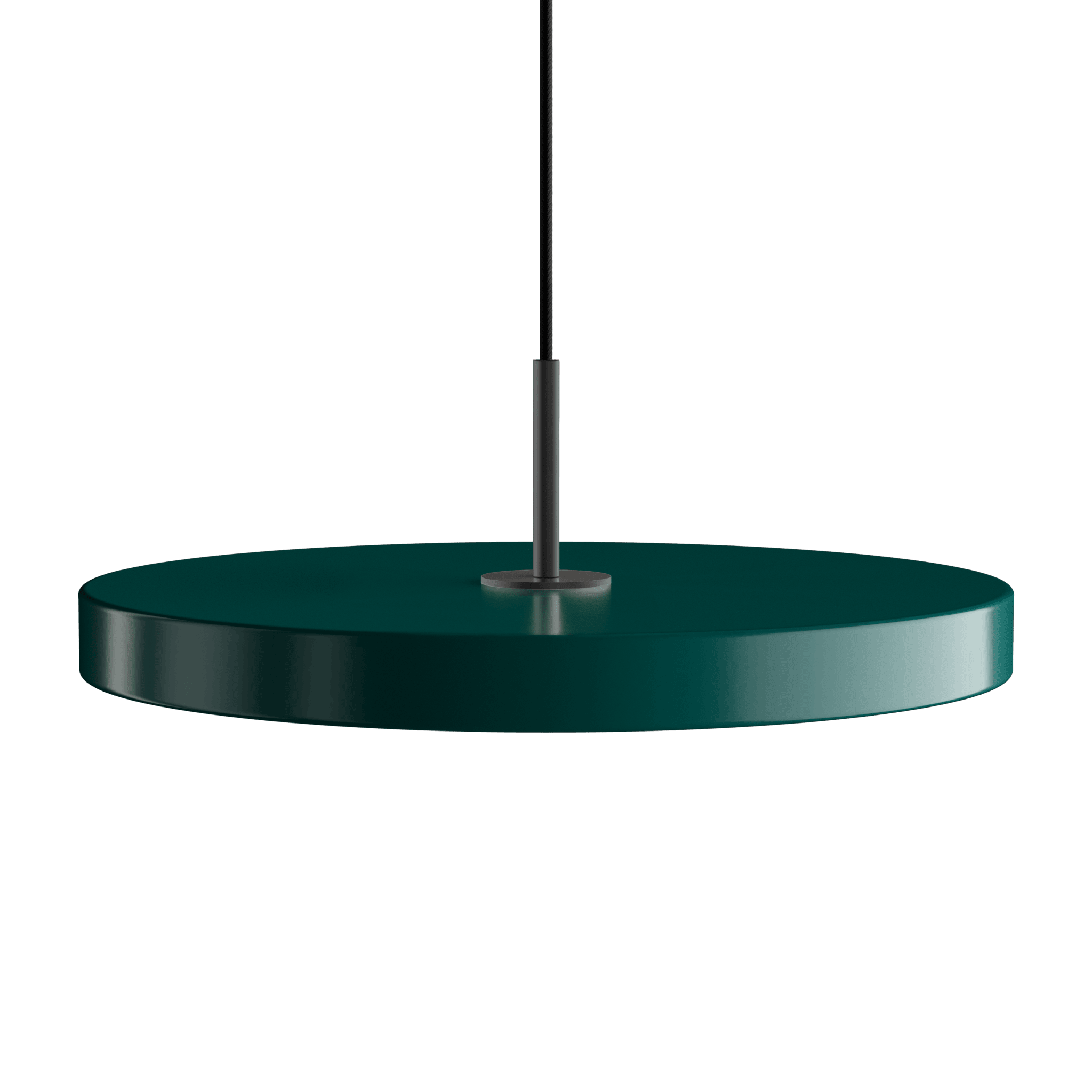 Lampa wisząca ASTERIA butelkowa zieleń UMAGE Ø43 x 4 cm Czarny  Eye on Design