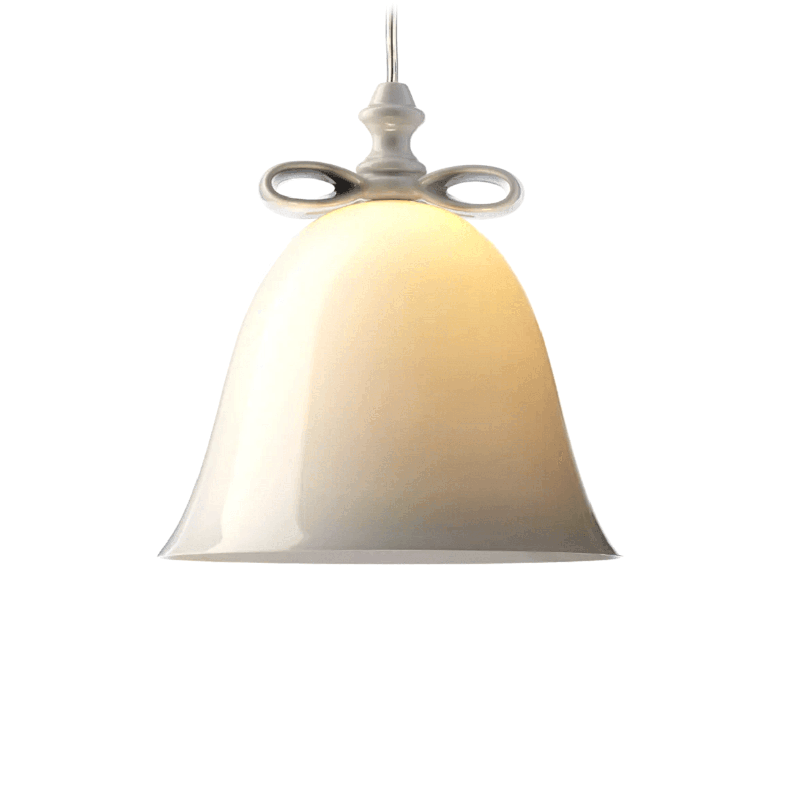 BELL pendant lamp white glass with white Moooi 36 cm Eye on Design