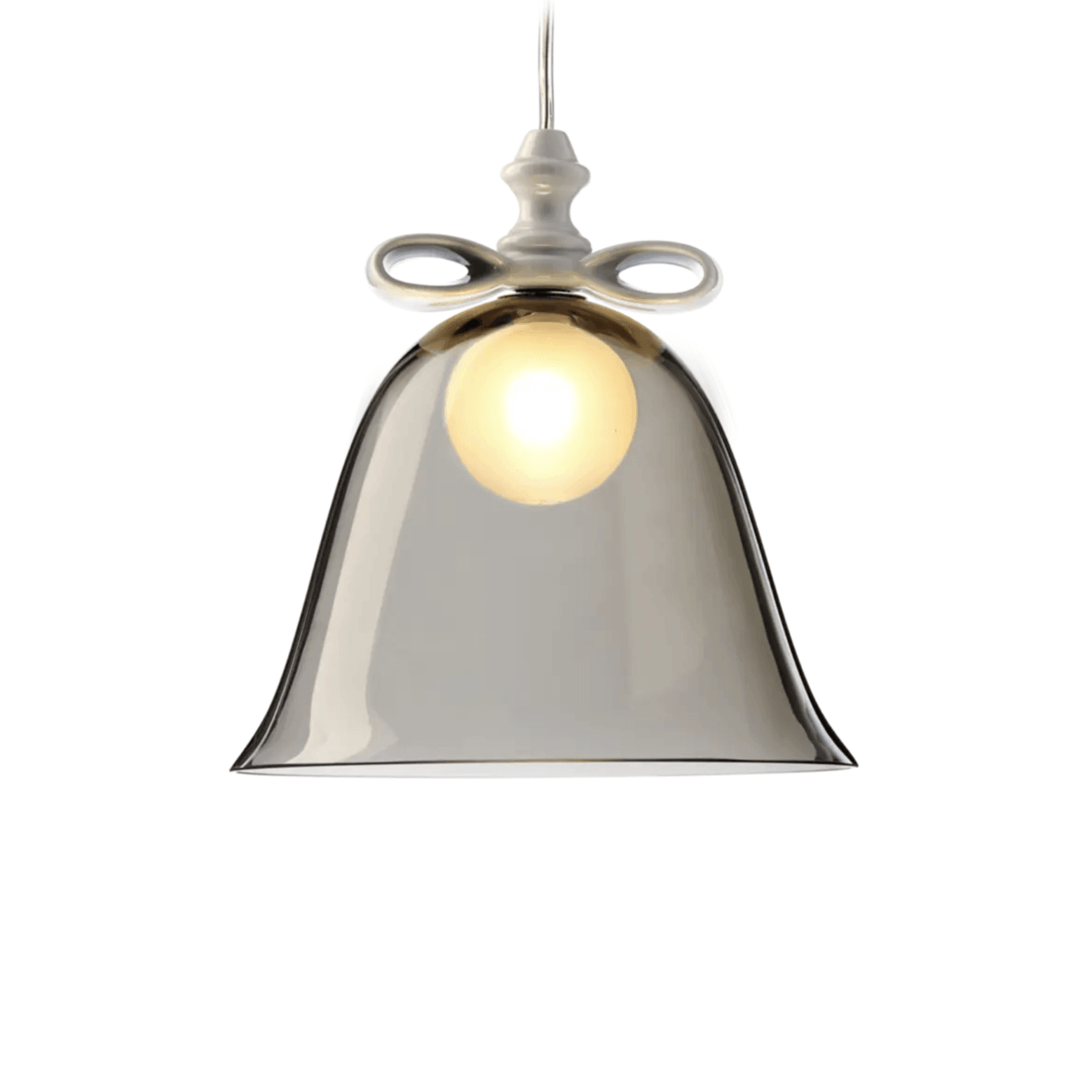 BELL pendant lamp smoked glass with white Moooi 36 cm Eye on Design