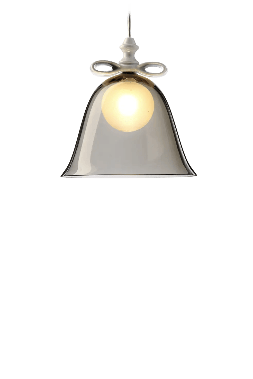 Lampa wisząca BELL dymione szkło z białym Moooi 23 cm   Eye on Design