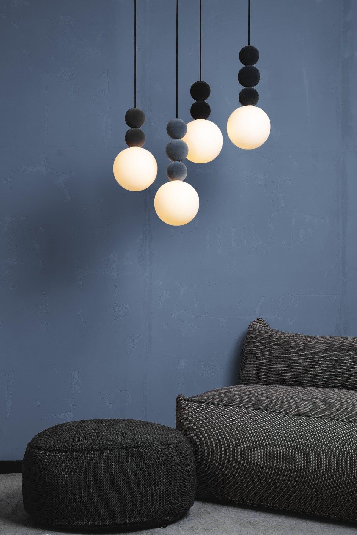 Lampa wisząca BOLA BOLA VELVET szara Loftlight    Eye on Design