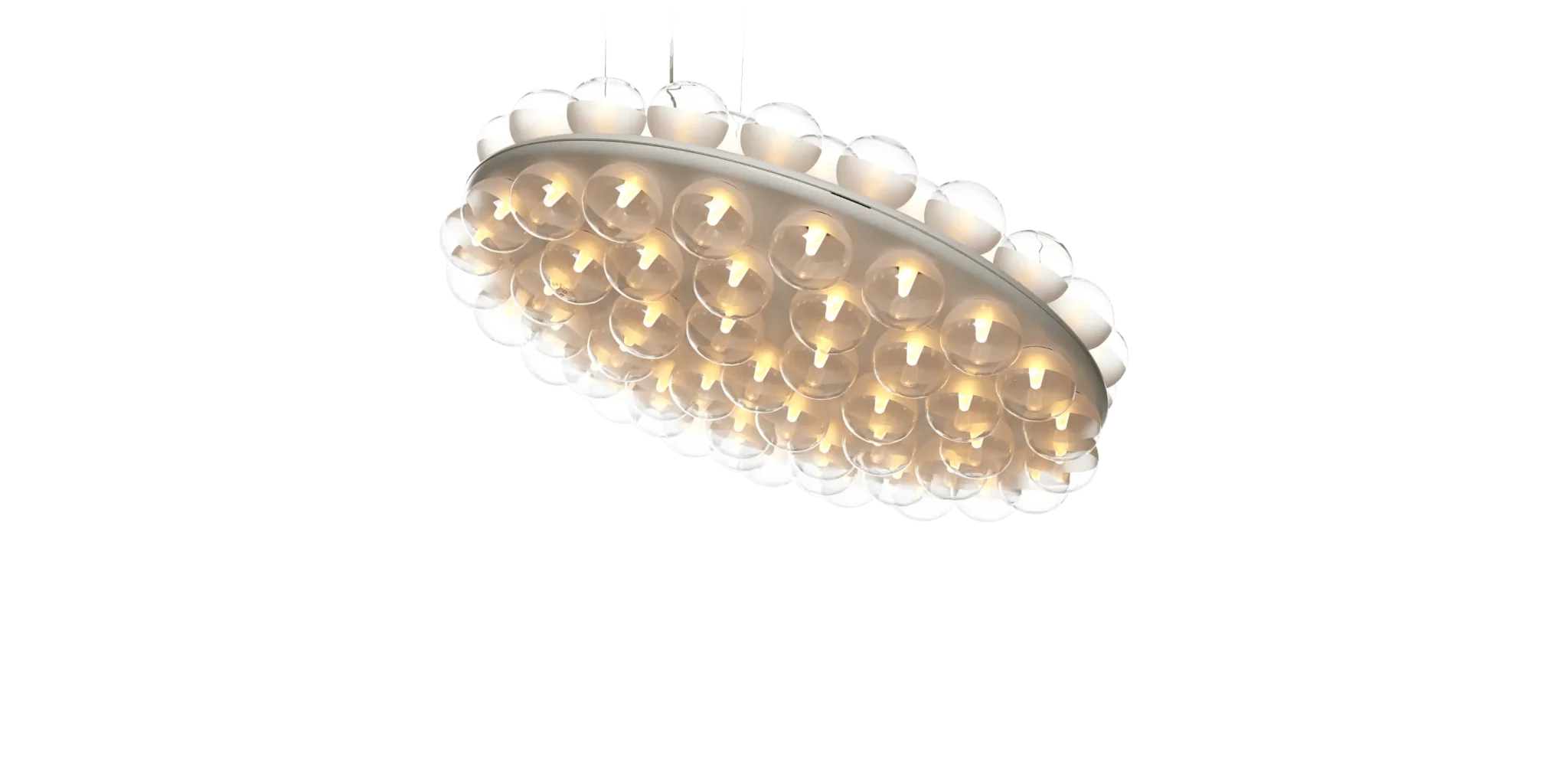 Hanging lamp PROP LIGHT ROUND DOUBLE glass Moooi Eye on Design