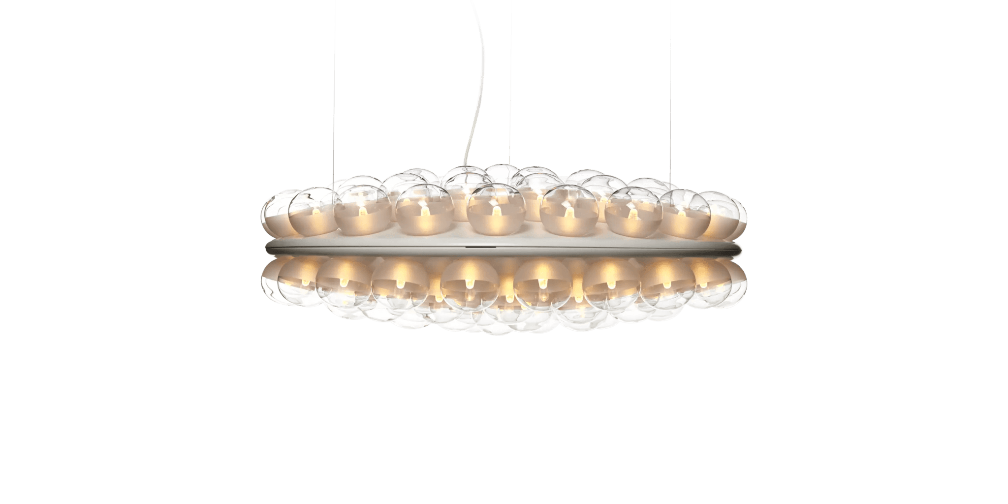 Lampa wisząca PROP LIGHT ROUND DOUBLE szkło Moooi 2000K Poziome  Eye on Design