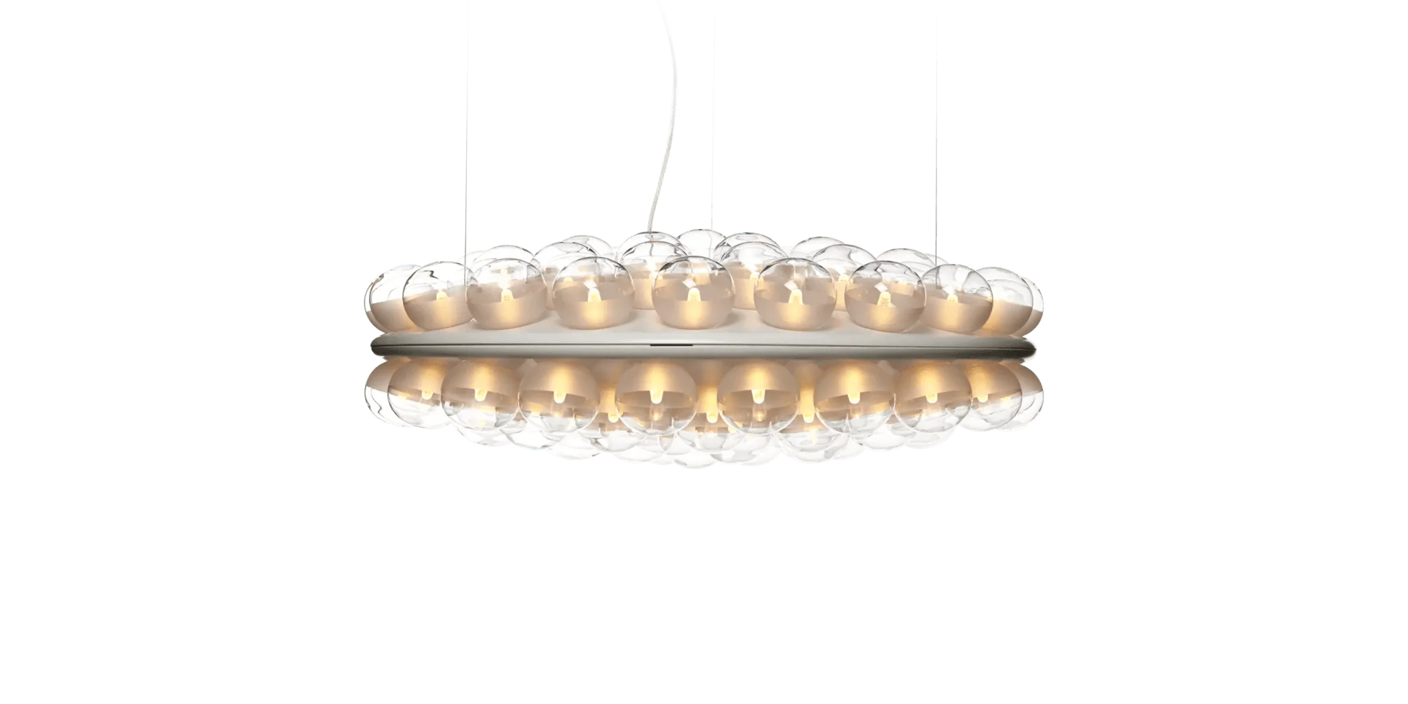 PROP LIGHT ROUND DOUBLE glass pendant lamp Moooi 2000K Horizontal Eye on Design