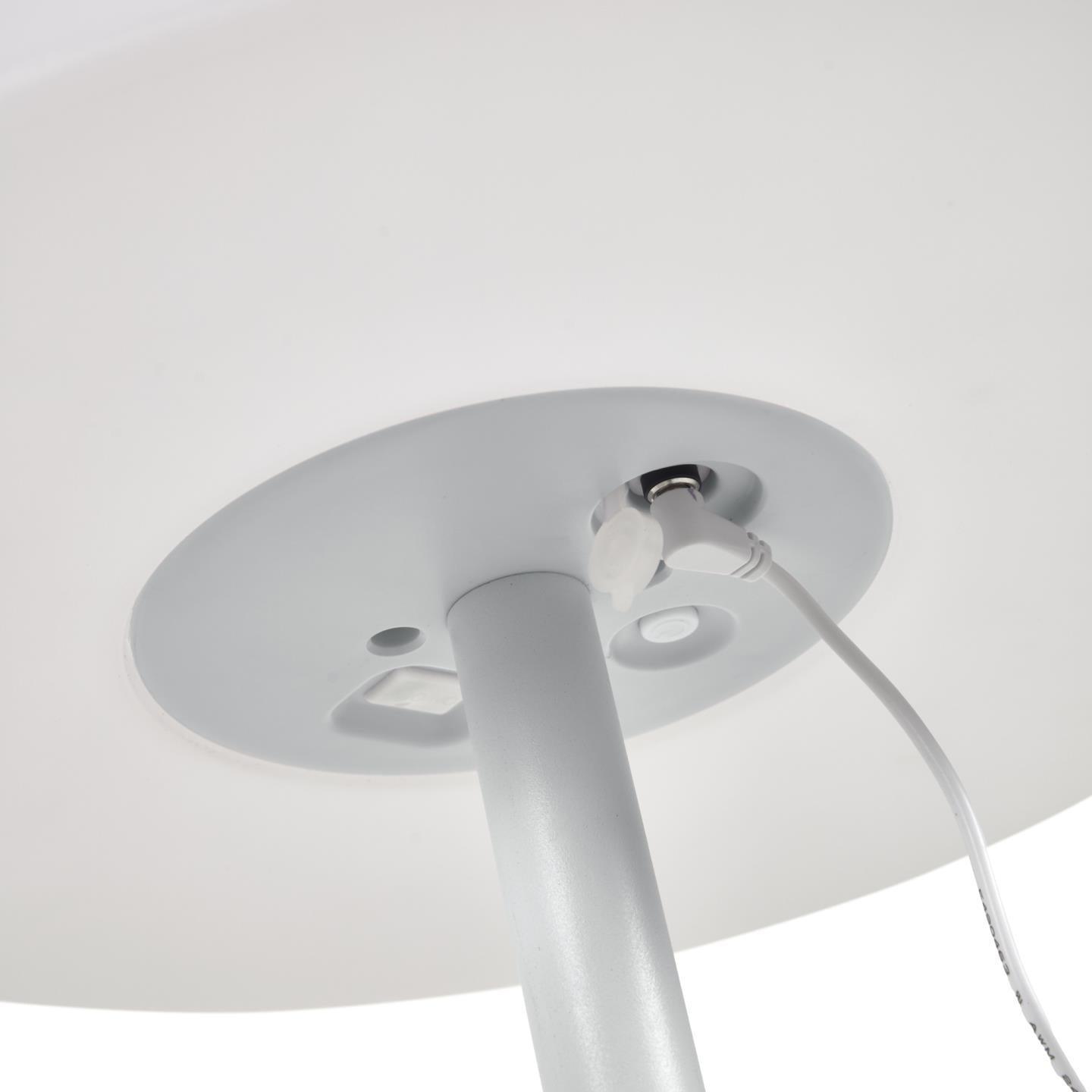 Lampa zewnętrzna podłogowa MARAY biały z szarą podstawą La Forma    Eye on Design