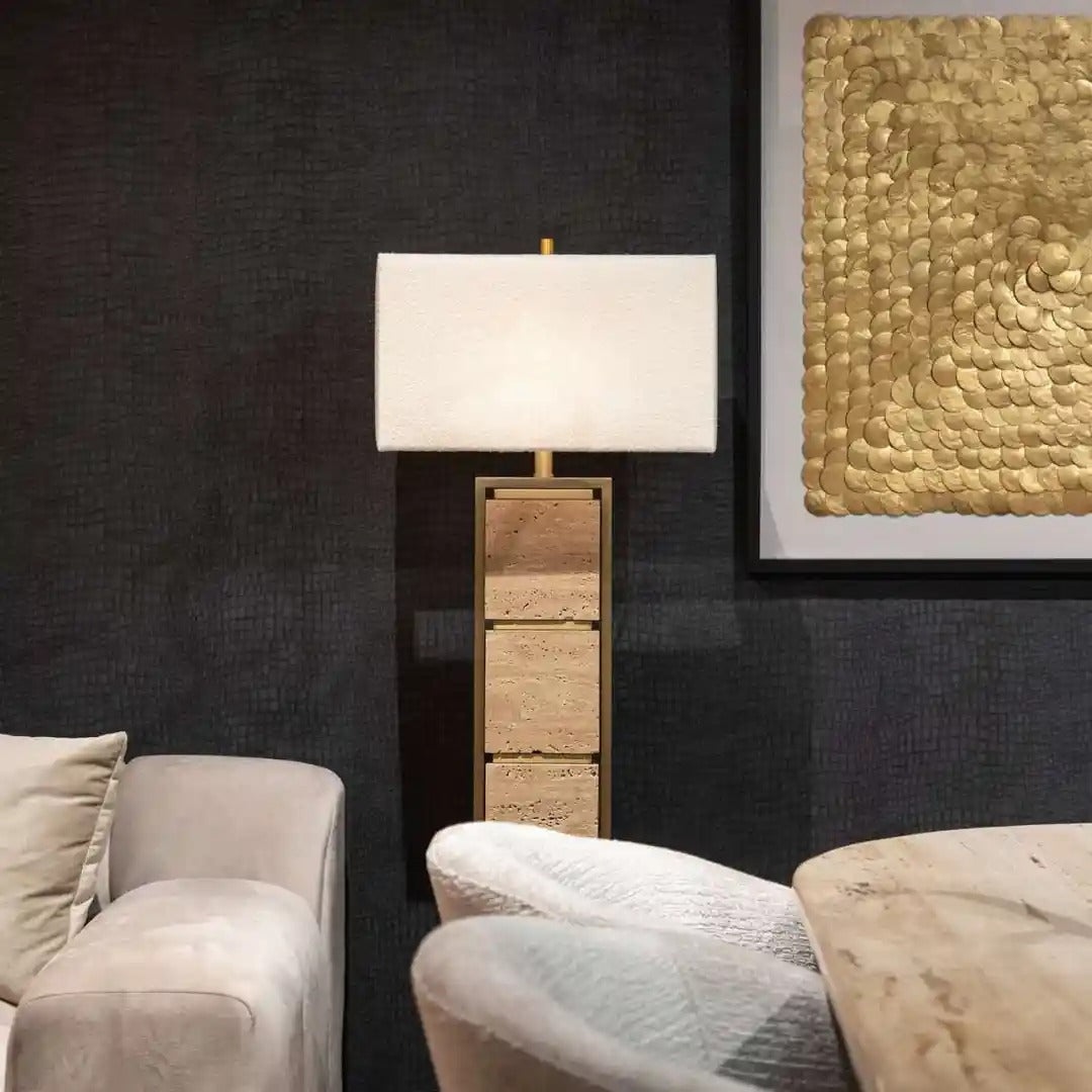 Stehlampe MEYRA brauner Marmor