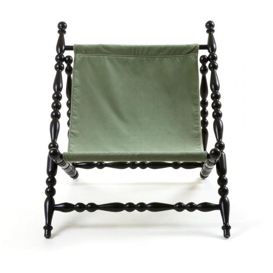 Leżak HERITAGE GREEN z czarną ramą Seletti    Eye on Design