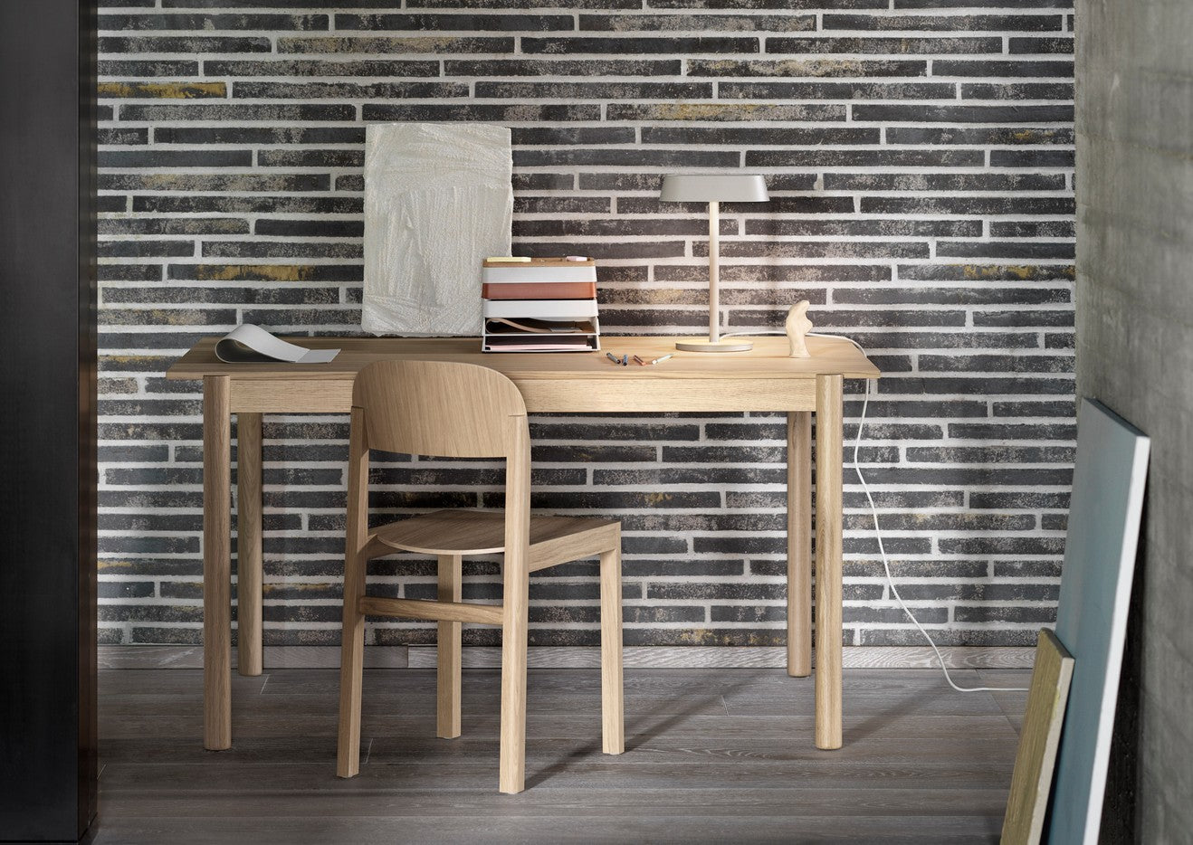 Stuhl WORKSHOP Furnier und Eichenholz