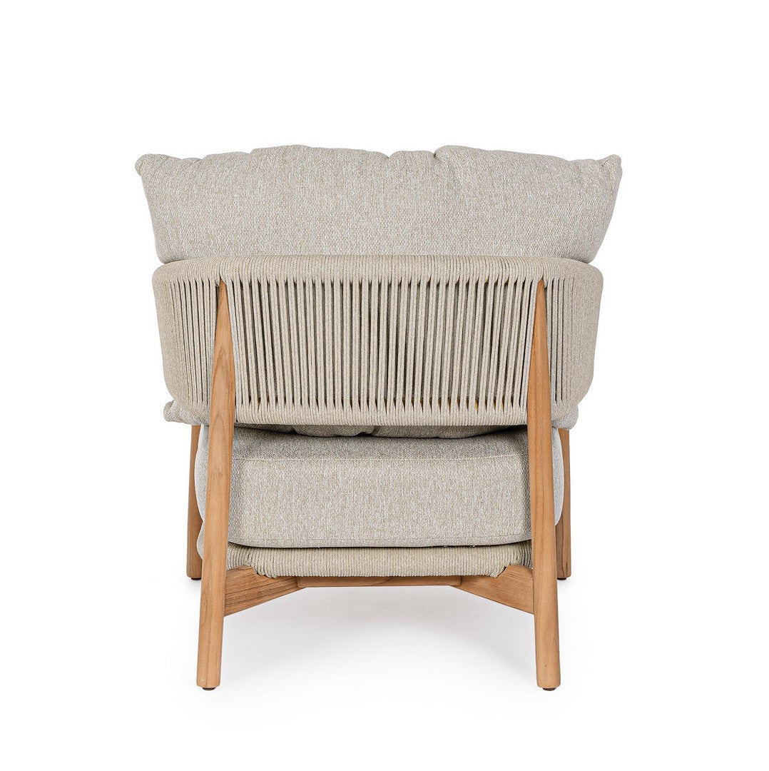 Außenstuhl GARITA in Beige mit Holzgestell