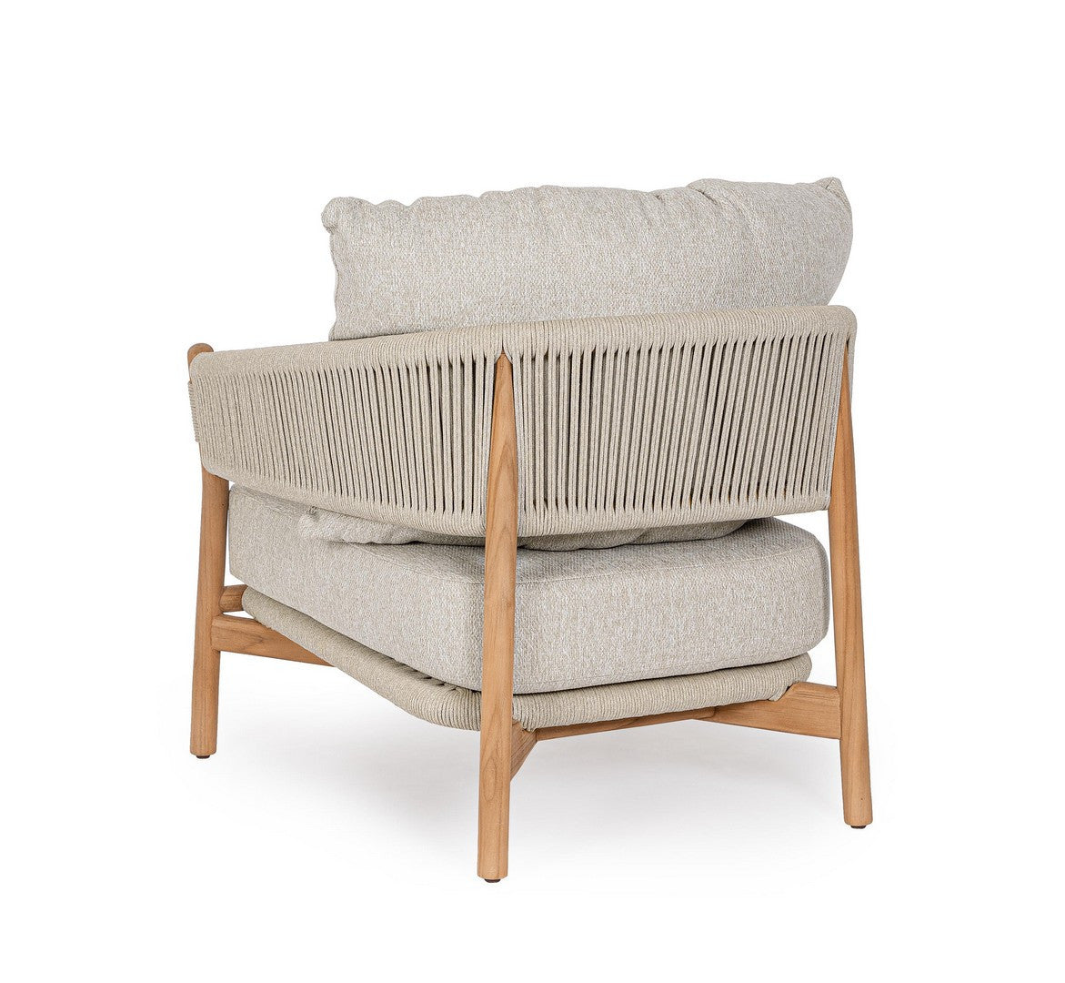 Außenstuhl GARITA in Beige mit Holzgestell