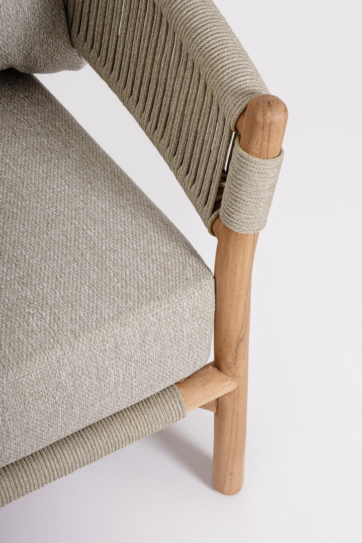 Außenstuhl GARITA in Beige mit Holzgestell