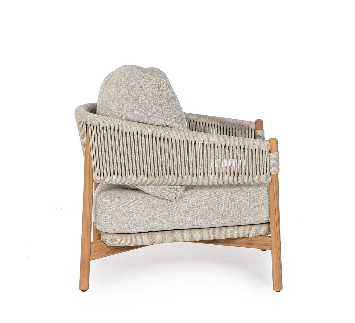 Außenstuhl GARITA in Beige mit Holzgestell