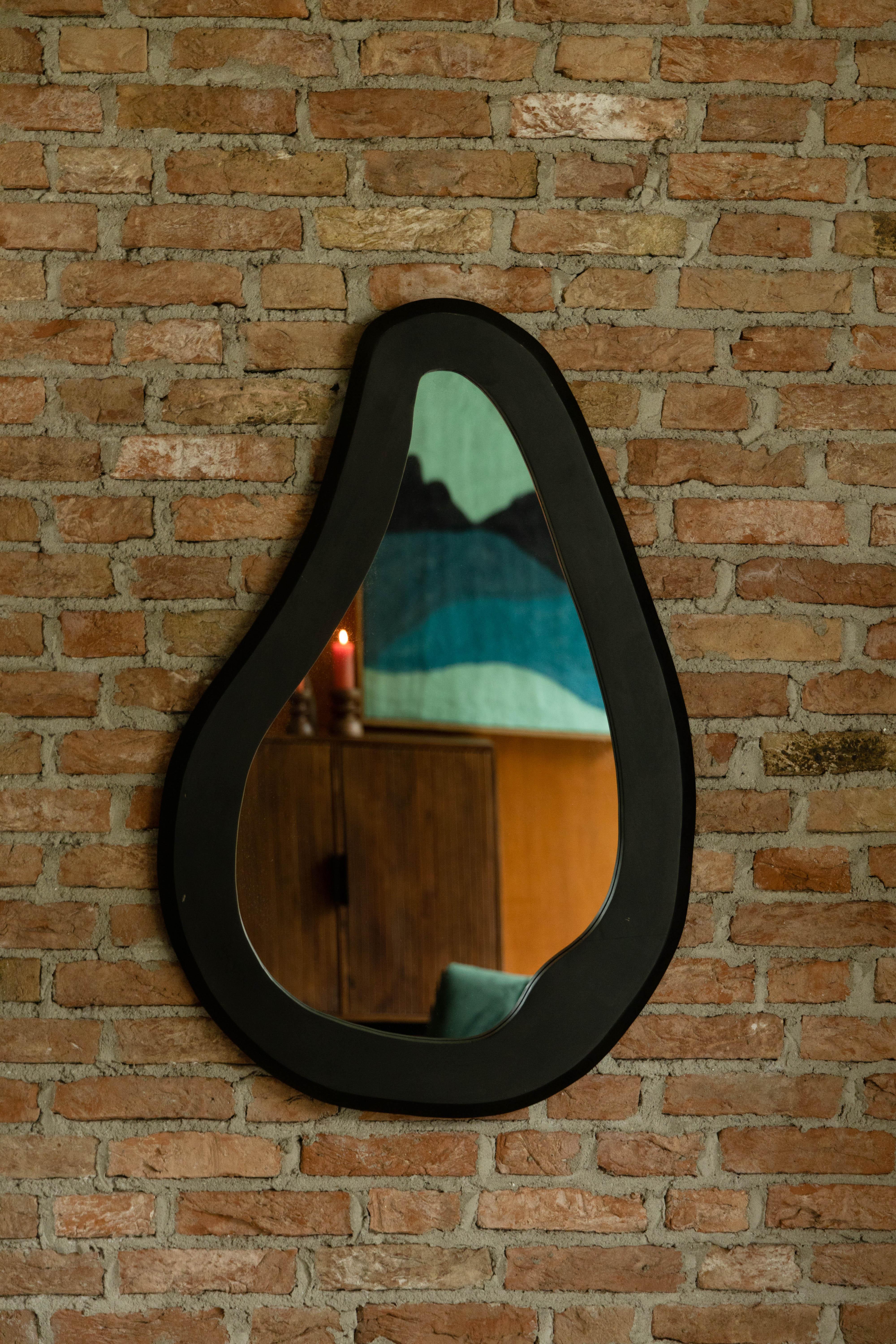 Aren Mirror Wood Black L Dutchbone    Eye on Design