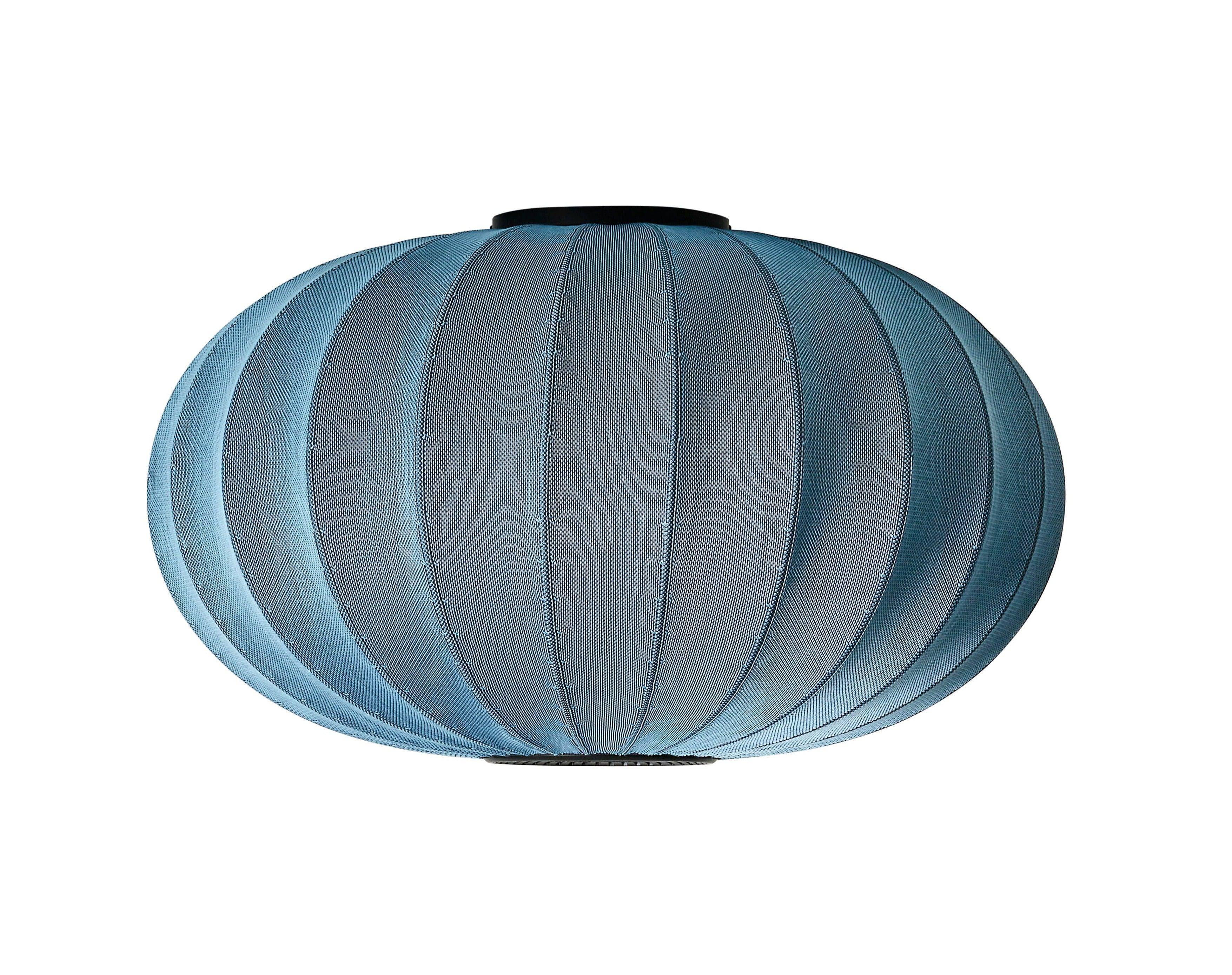 Ovale blaue Deckenlampe von Strickwit.