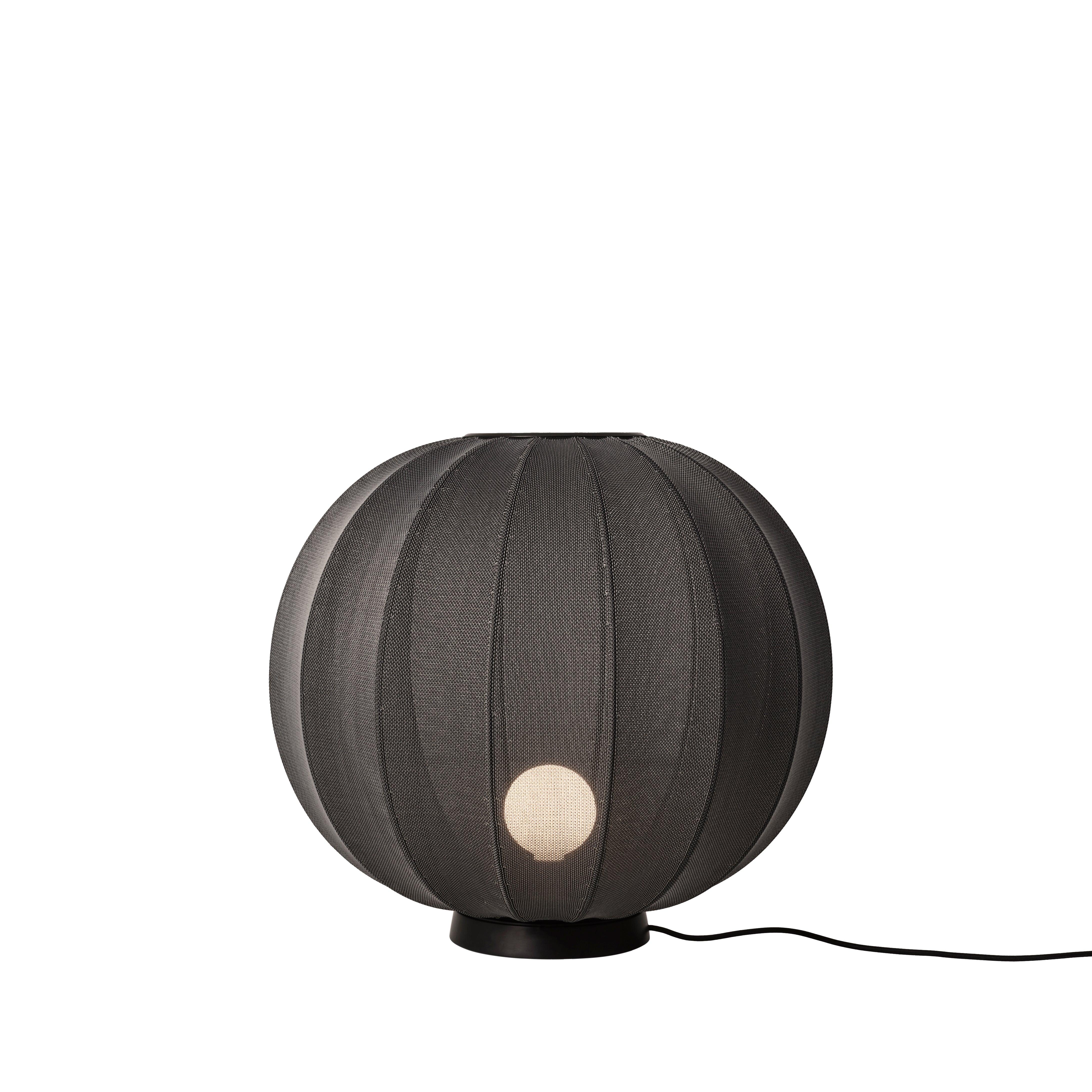 Schwarzes Stehlampe mit niedriger Strick-Auf-Bit-Level