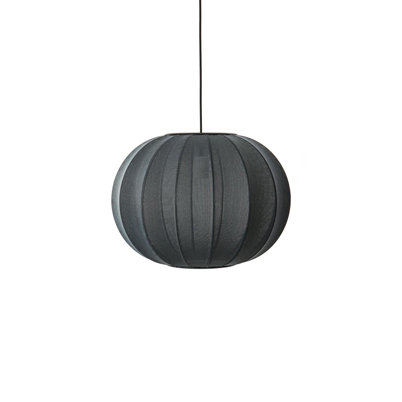 Strick-auf runde hängende Lampe schwarz