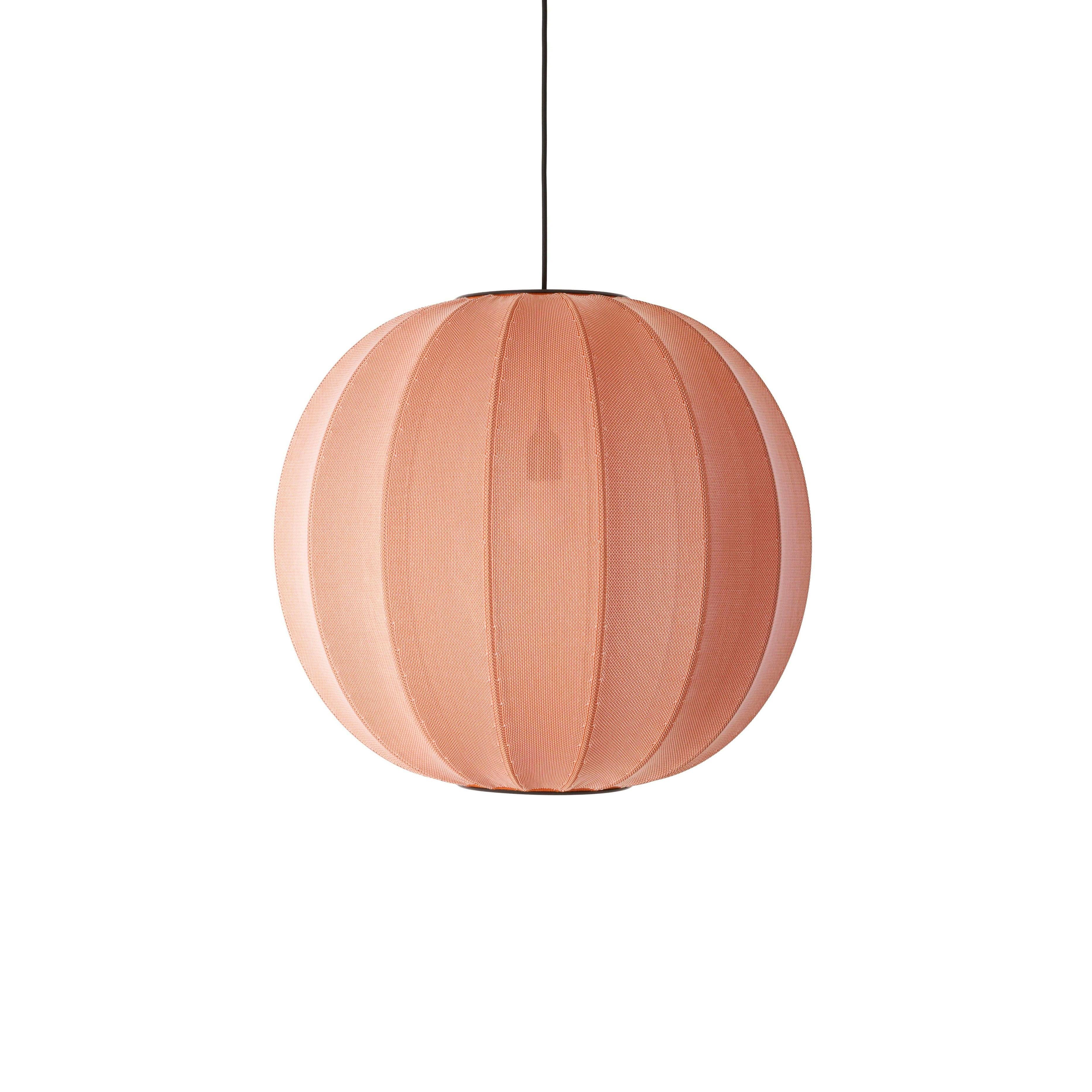 Knit-Wit Round hanging lamp coral