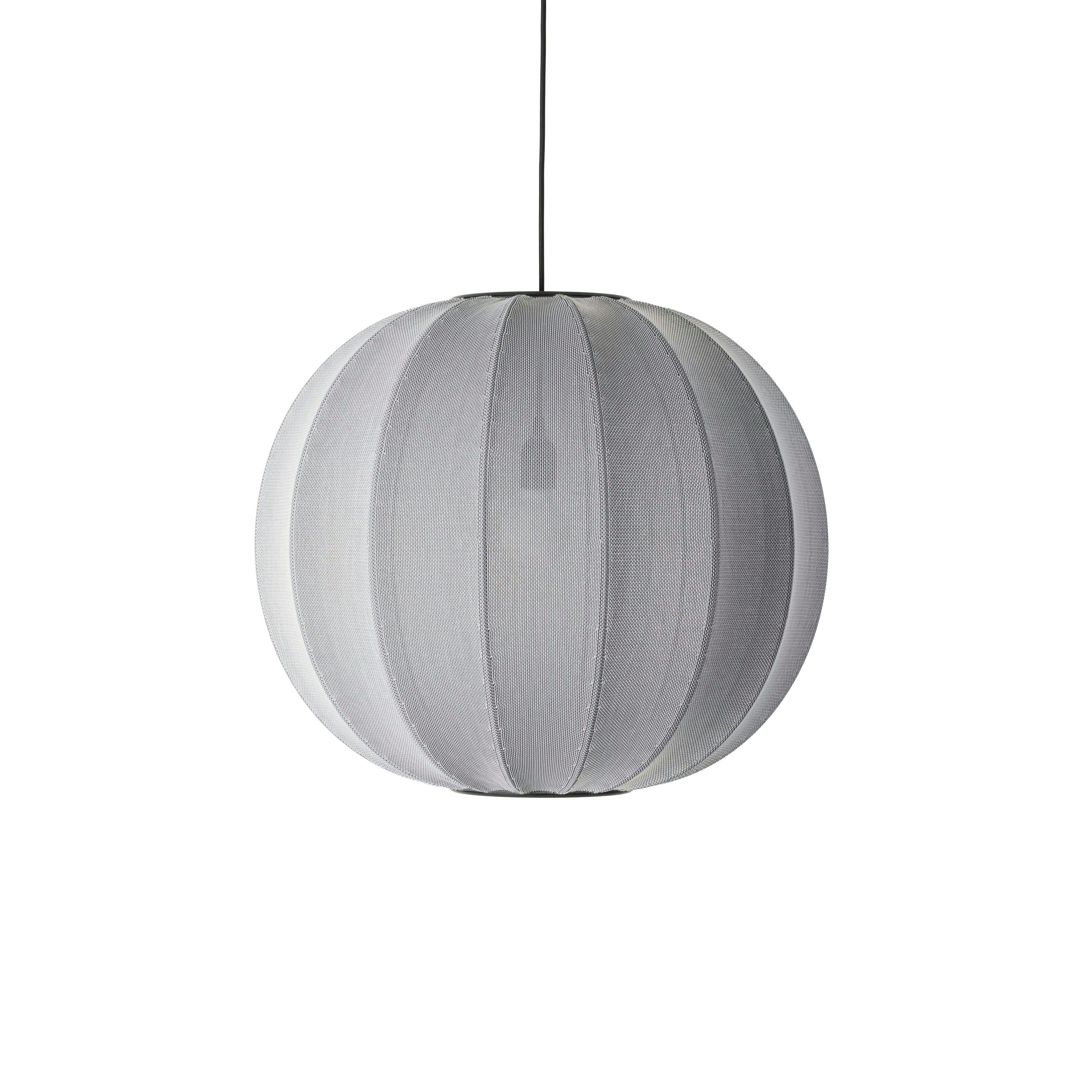 Knit-Wit Round hanging lamp gray