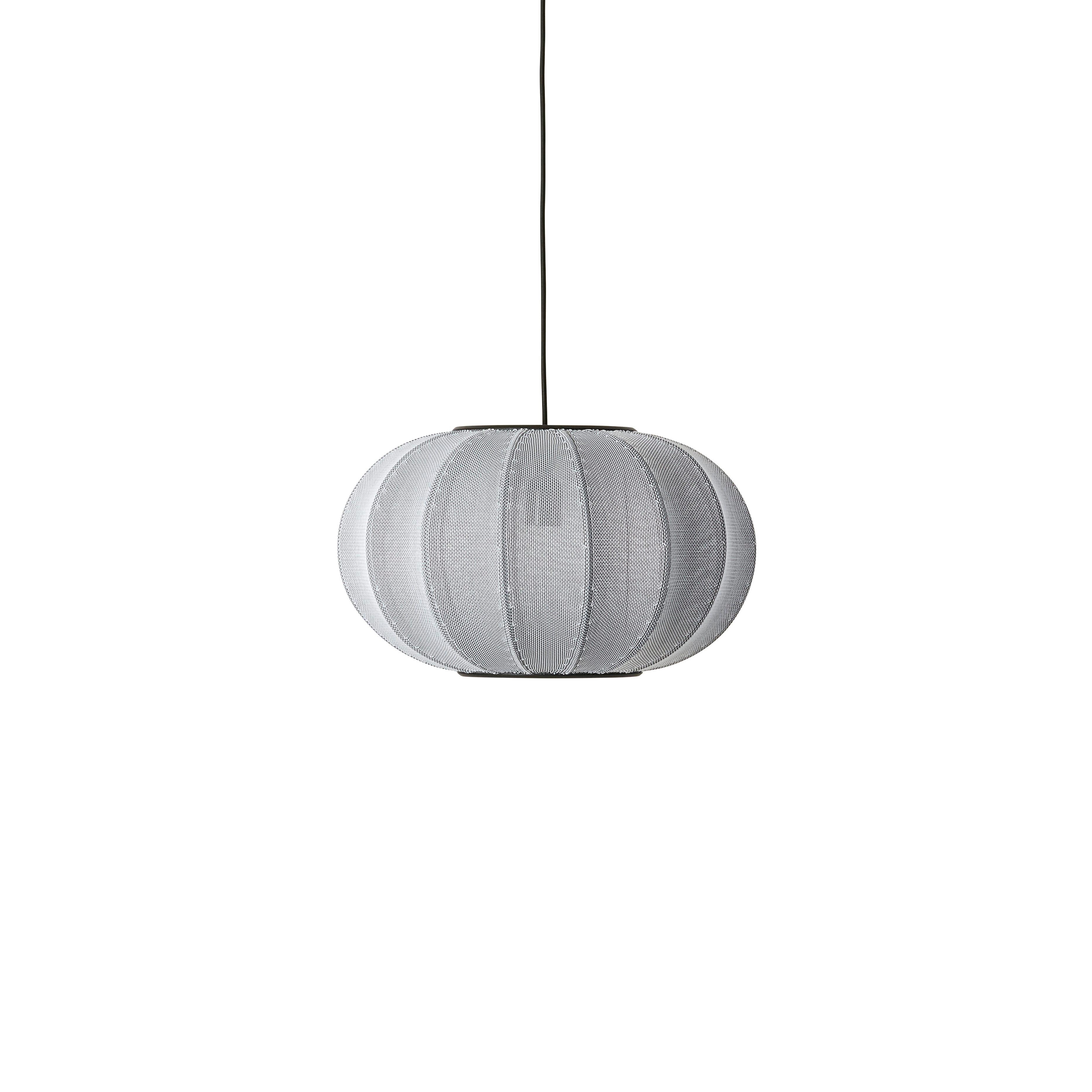 Knit-Wit Oval Gray hanging lamp