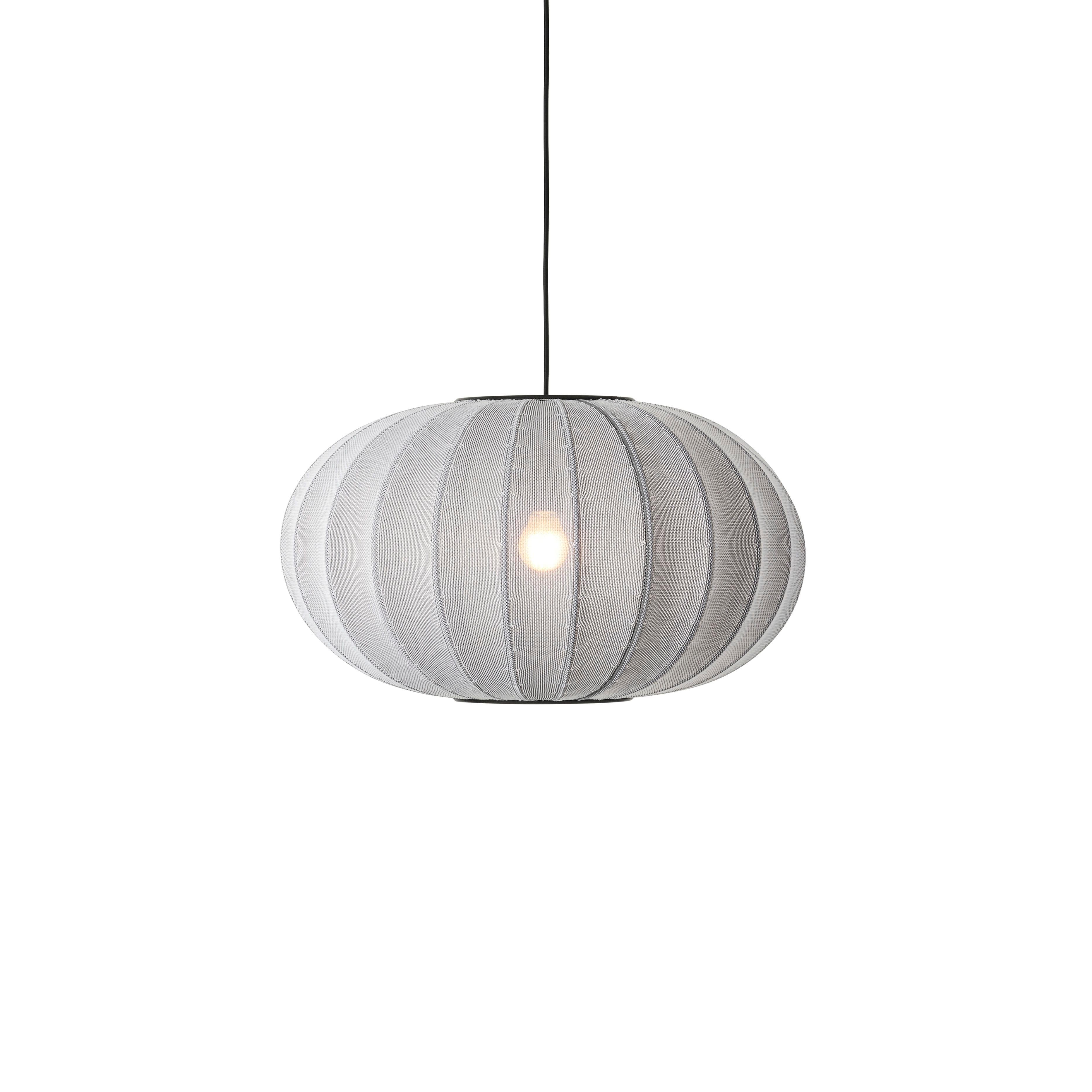 Knit-Wit Oval Gray hanging lamp