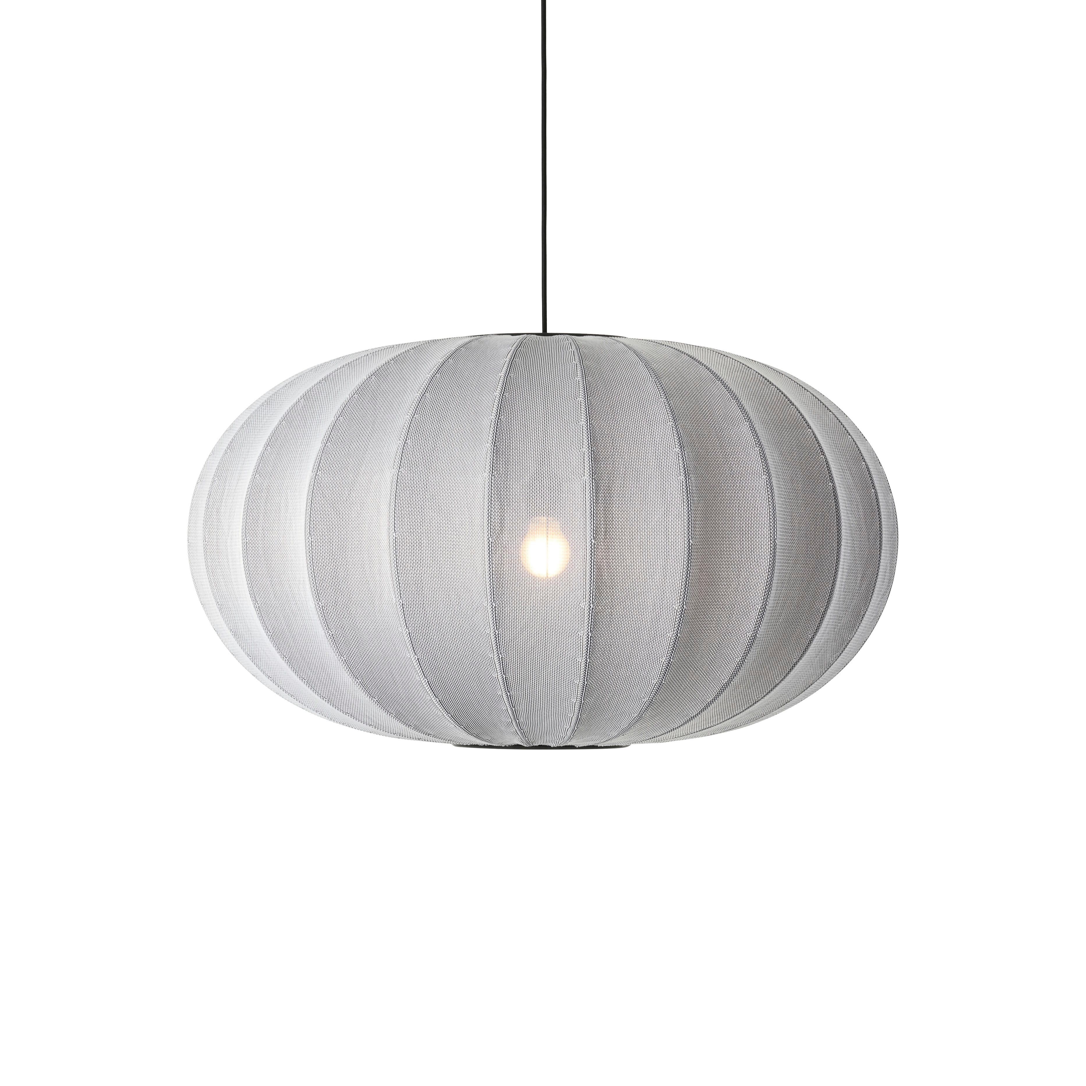 Knit-Wit Oval Gray hanging lamp