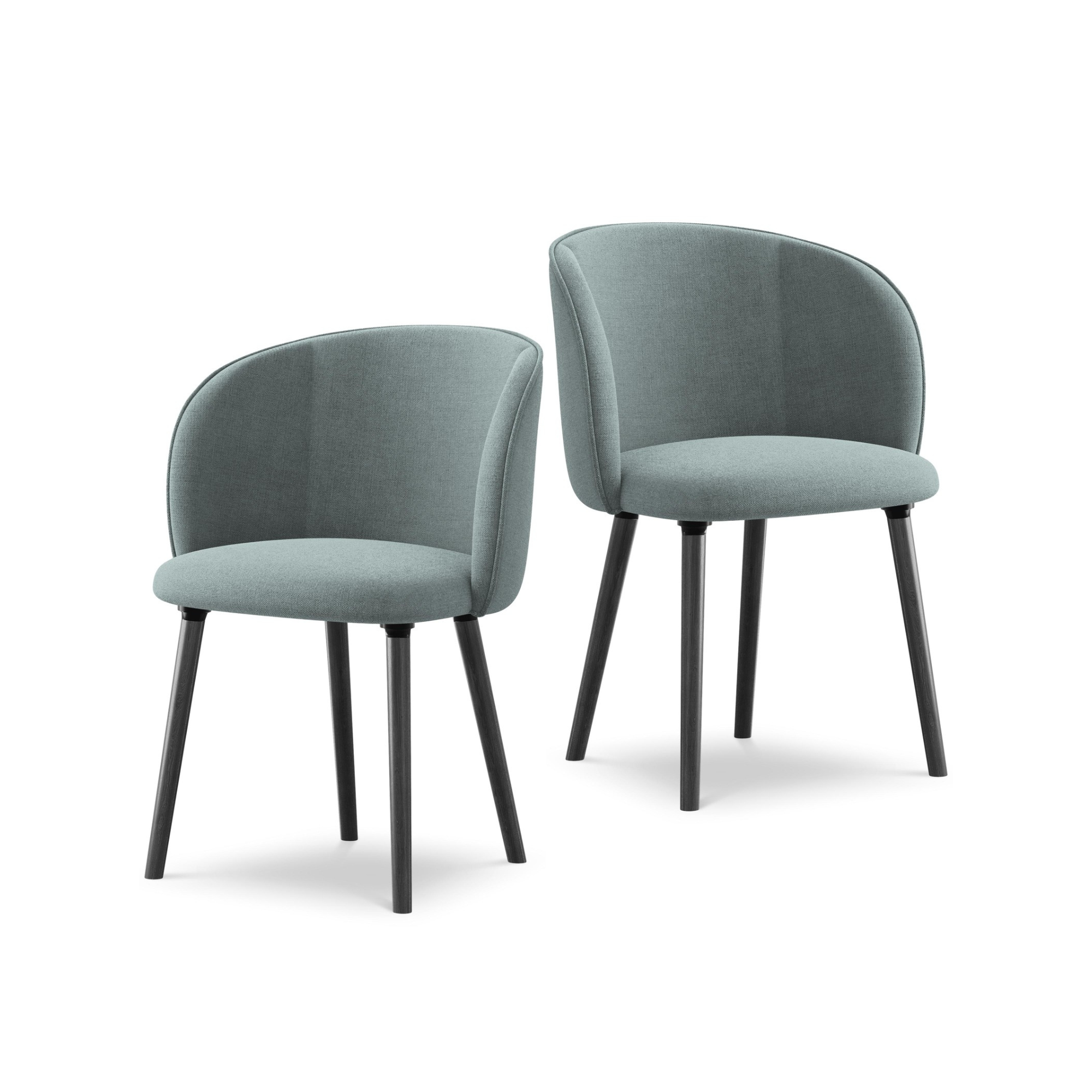 MAIA Chair in Denim Blue with Black Oak Base